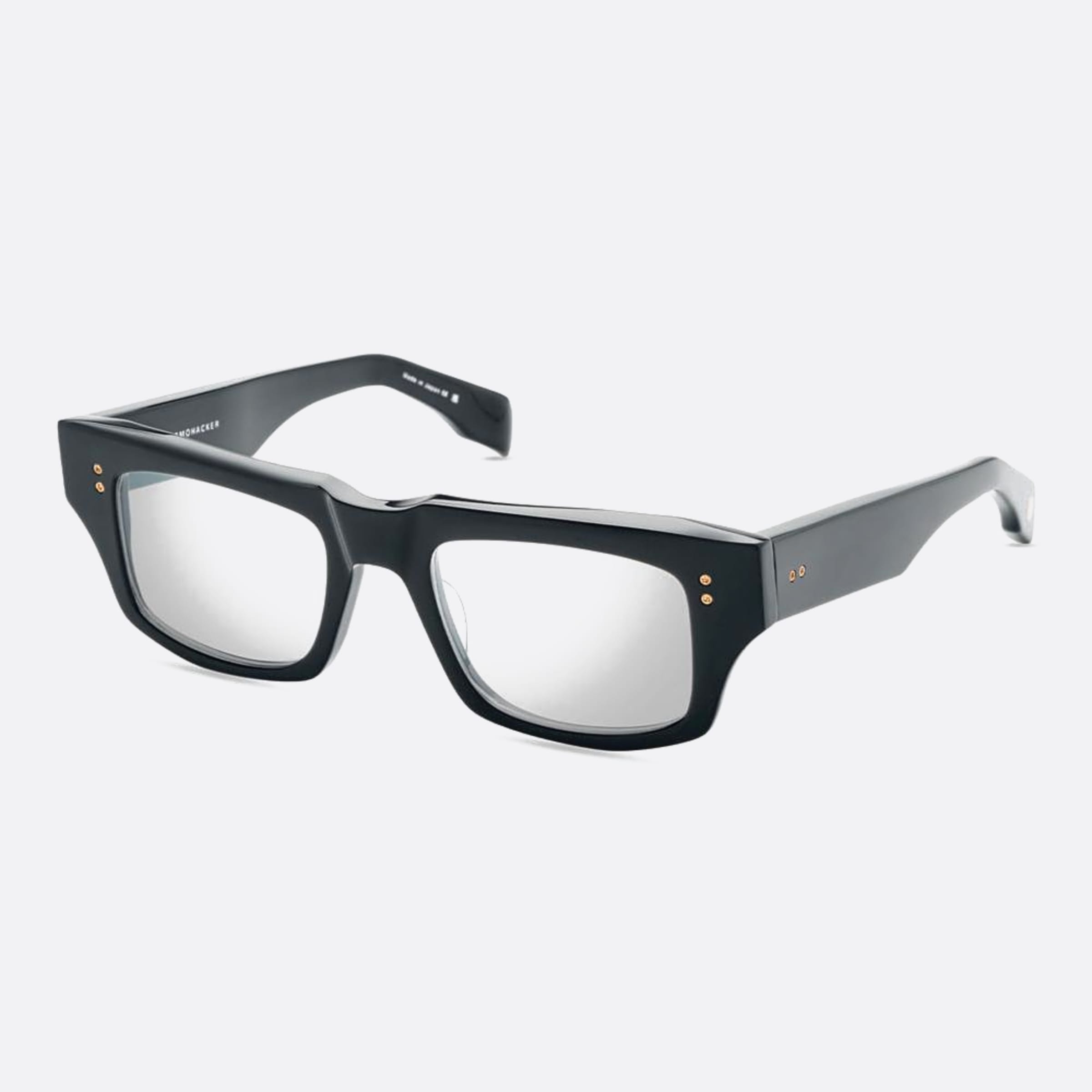 Dita 52mm Cosmohacker Dtx727 Black Squared Unisex Eyeglasses - Side View