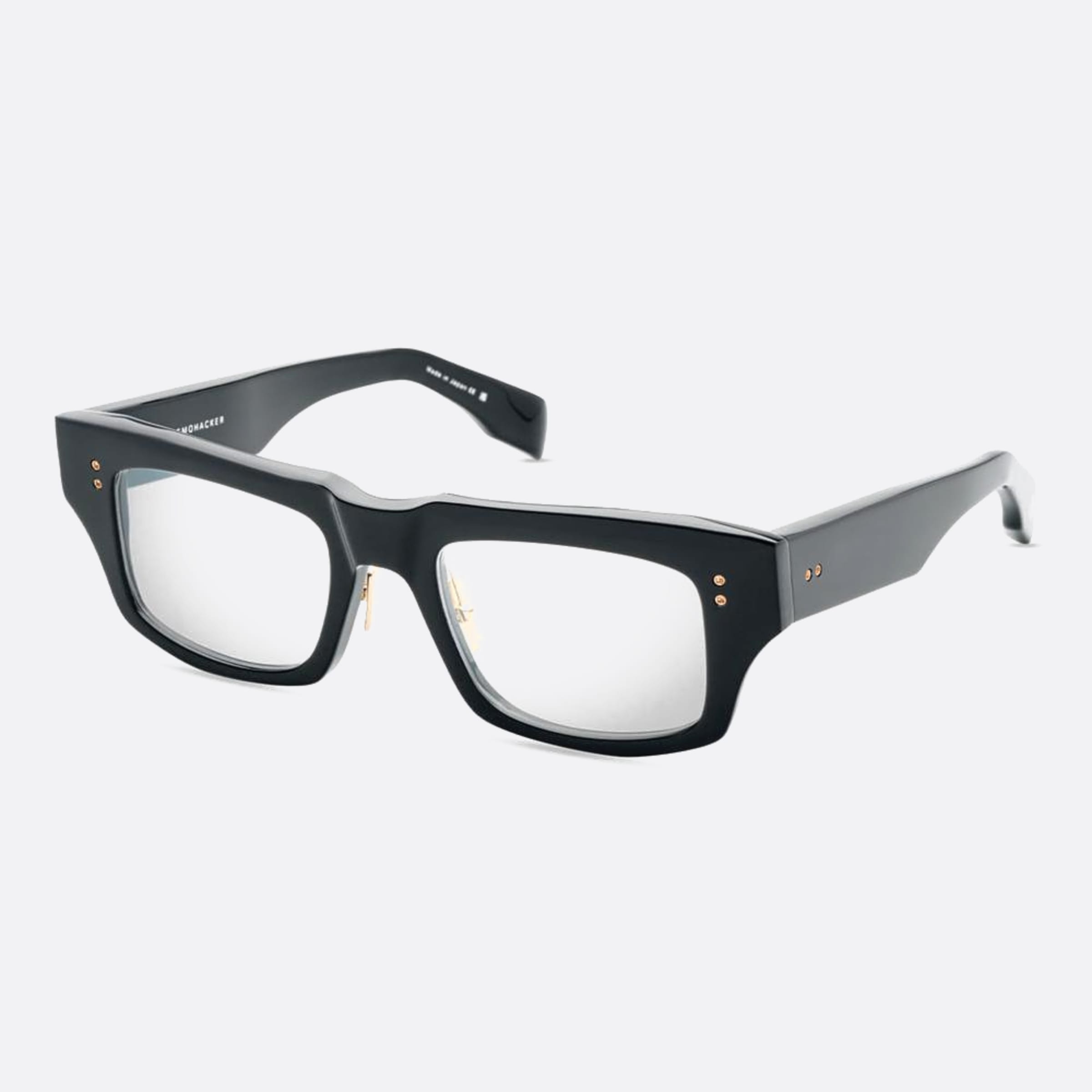 Dita 52mm Cosmohacker Dtx727 01af Black Squared Unisex Eyeglasses - Side View