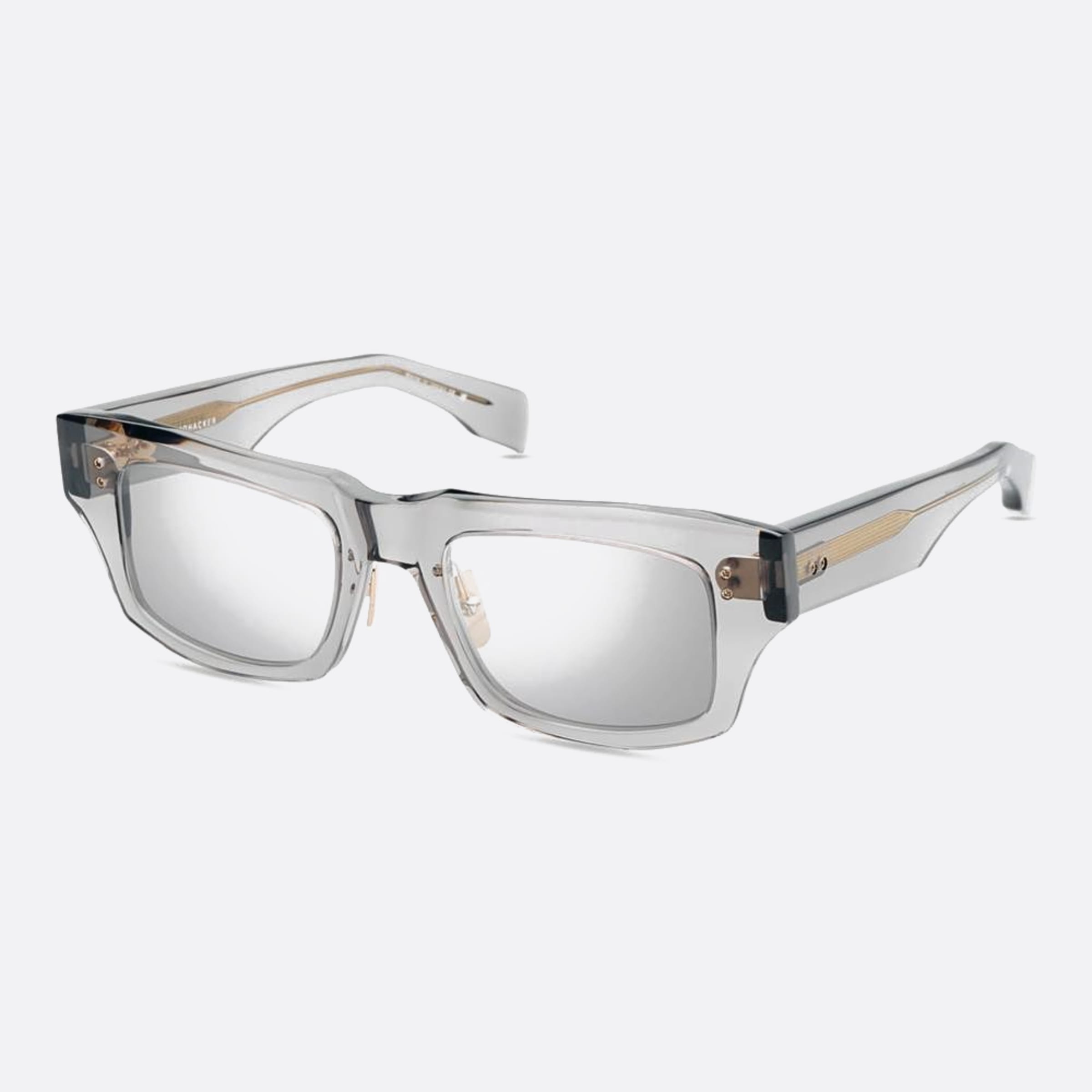 Dita 52mm Cosmohacker Dtx727 03af Transparent Squared Unisex Eyeglasses - Side View