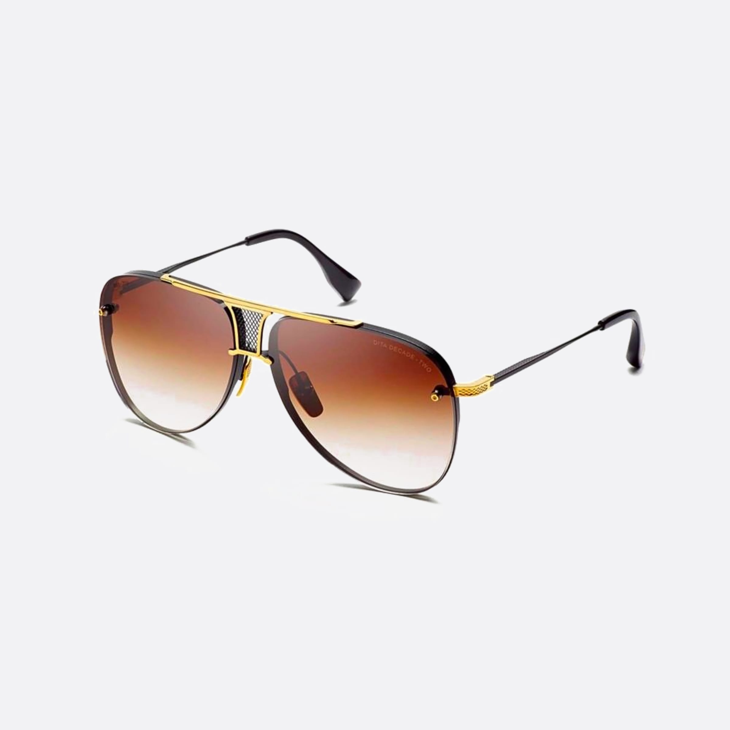 Dita 62mm Decade Two Drx Blk Gld Black Pilot Unisex Sunglasses - Side View