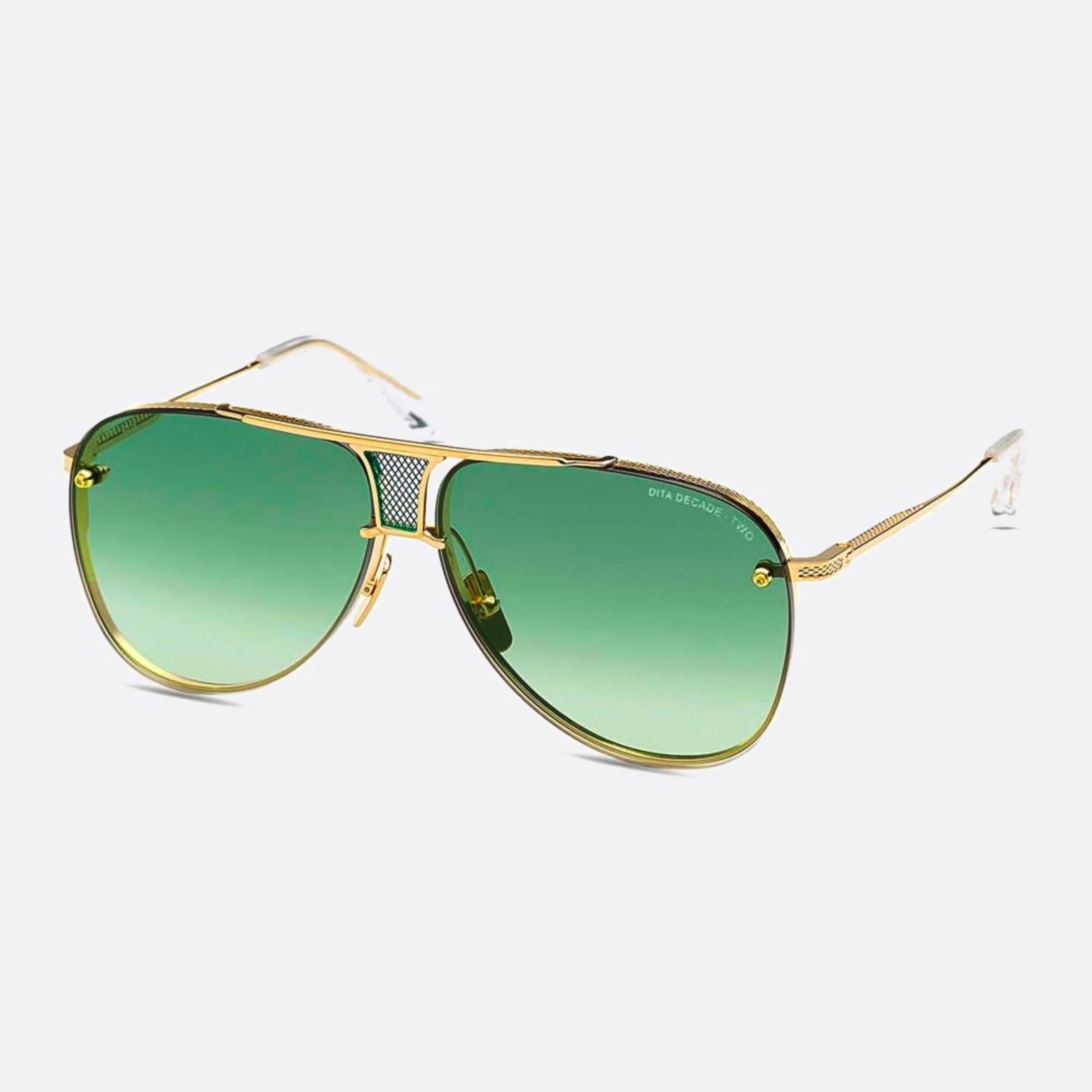 Dita 62mm Decade Two Drx Gld Clr Gold Pilot Unisex Sunglasses - Side View