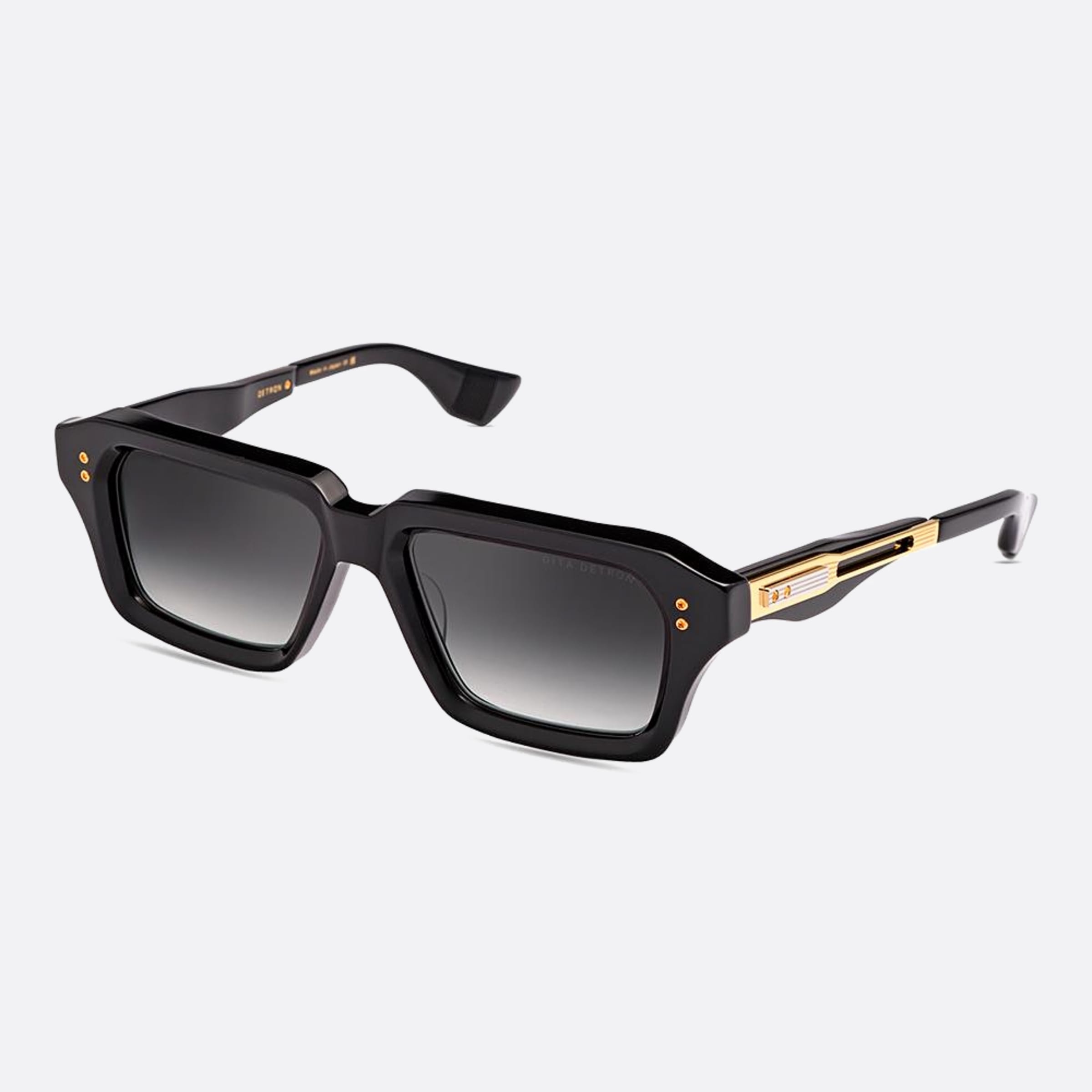 Dita 01mm Detron Dts459 Black Rectangle Unisex Sunglasses - Side View