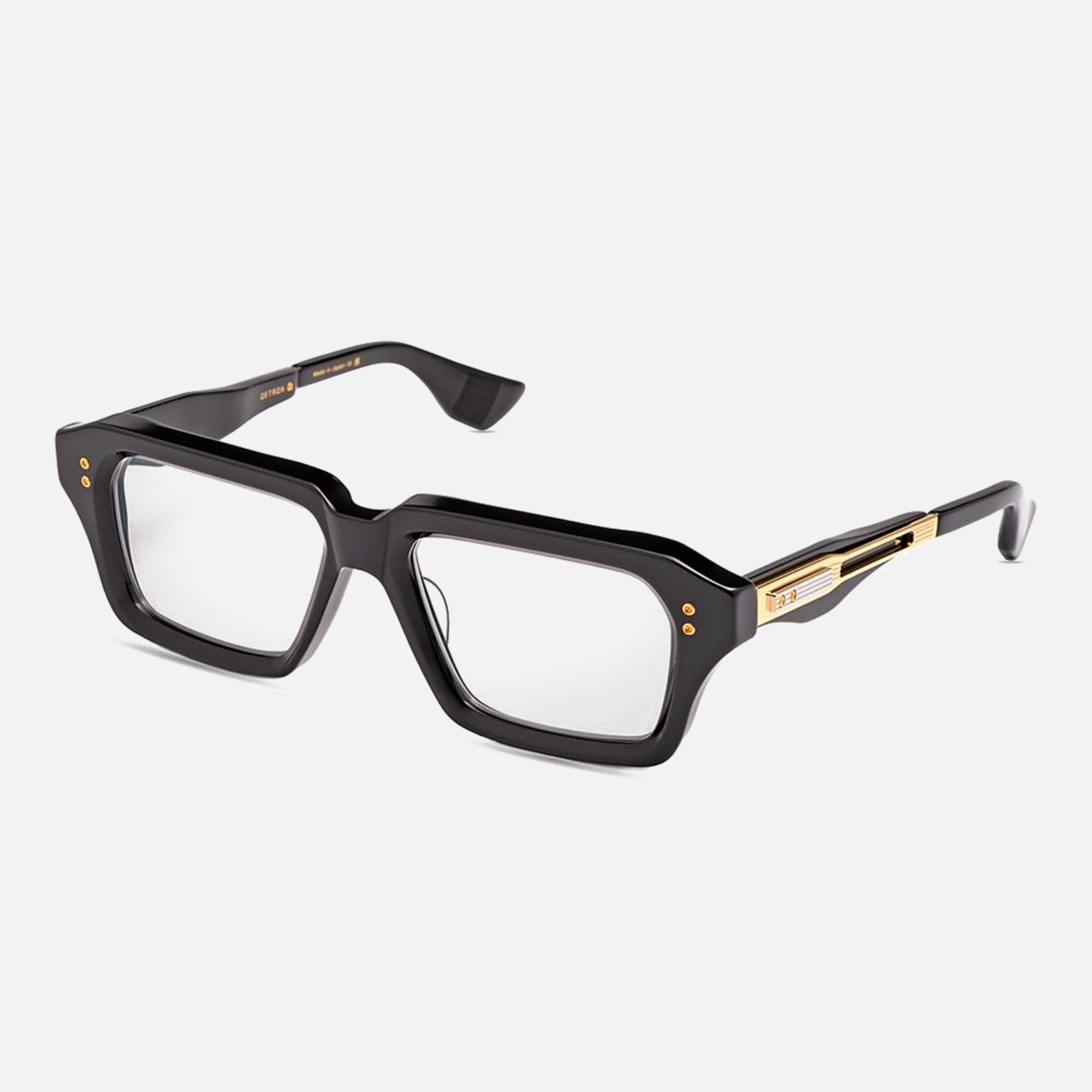 Dita Detron Dtx459 01af Black Rectangle Unisex Eyeglasses - Side View