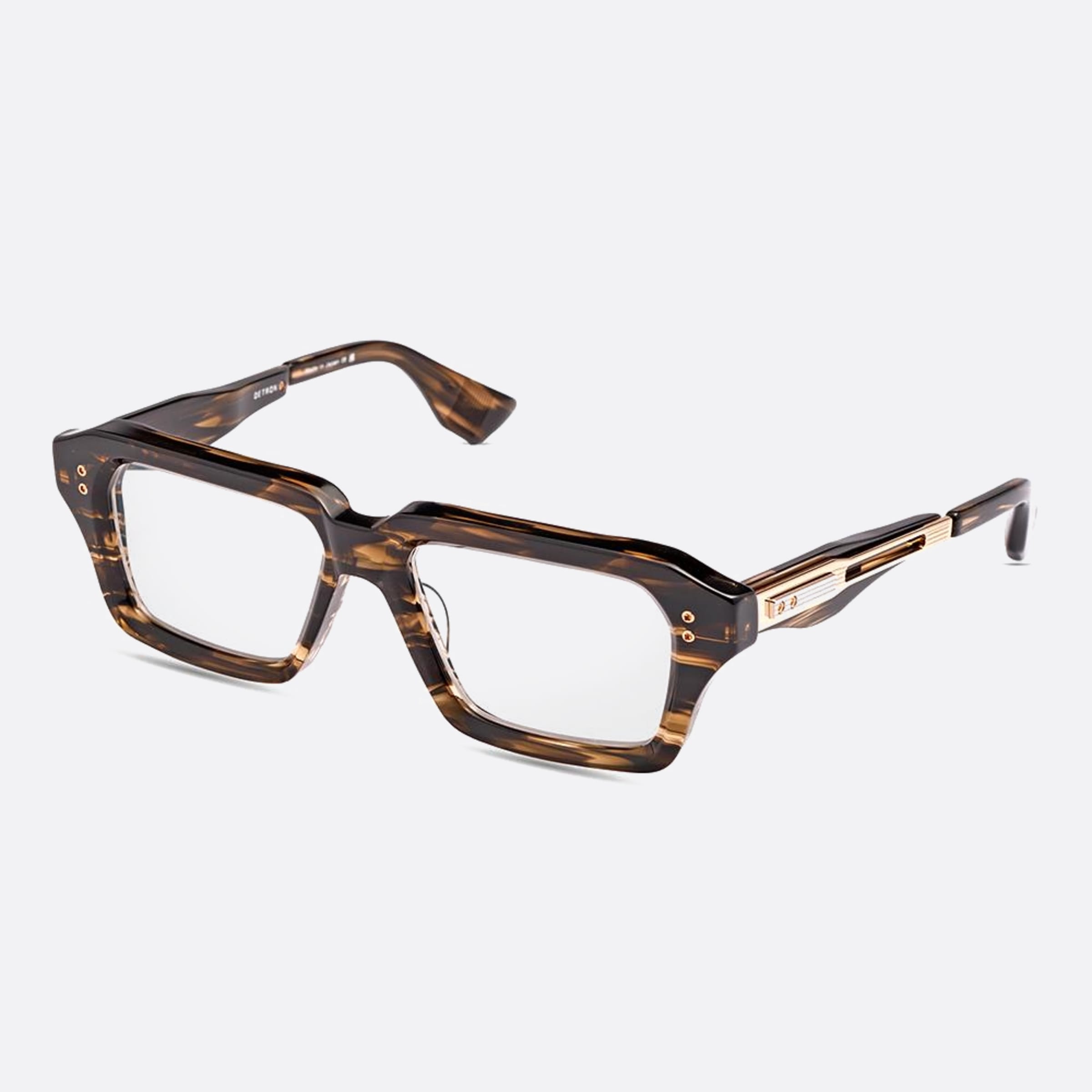 Dita 03mm Detron Dtx459 Havana Rectangle Unisex Eyeglasses - Side View