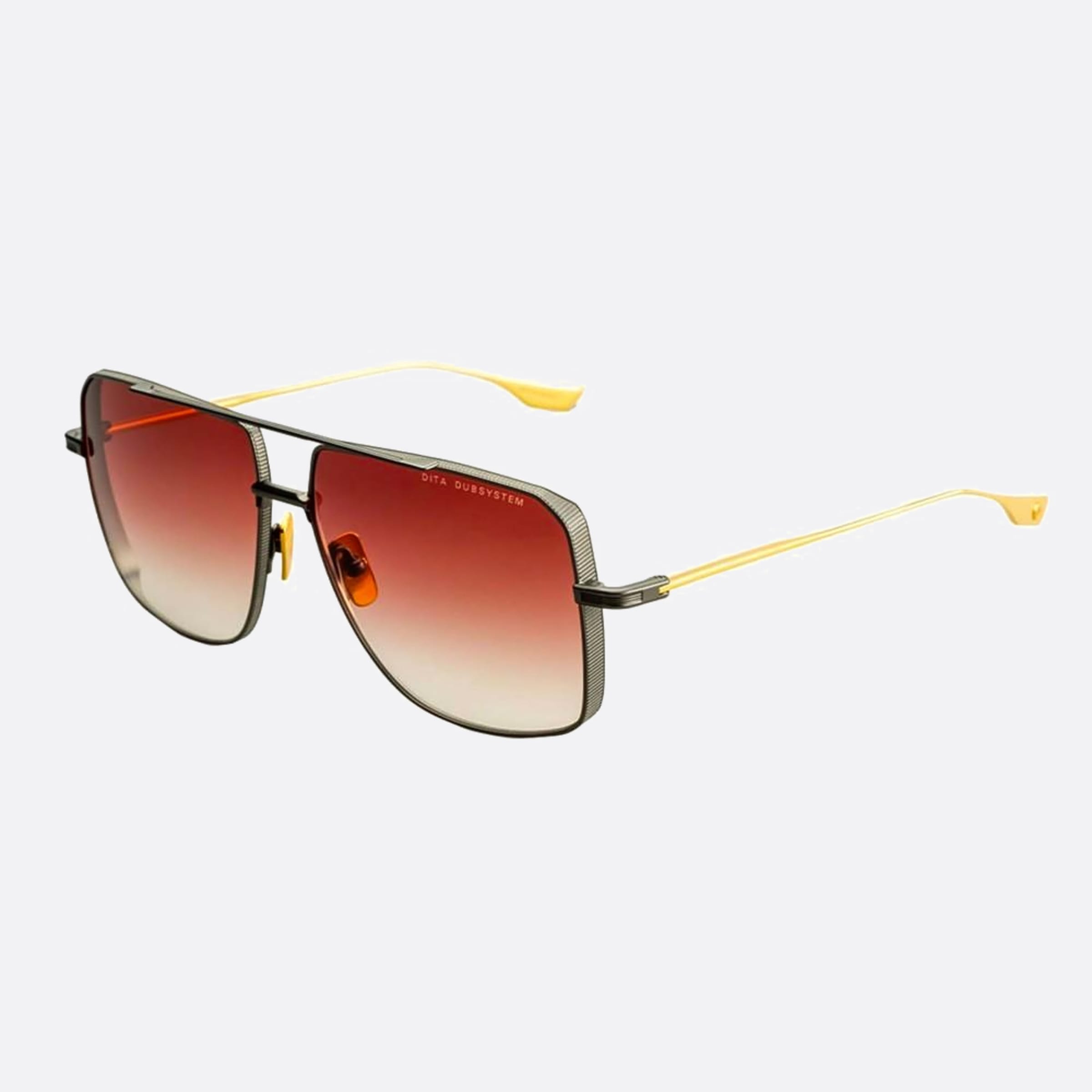 Dita 63mm Dubsystem Wer Grey Geometric Unisex Sunglasses - Side View