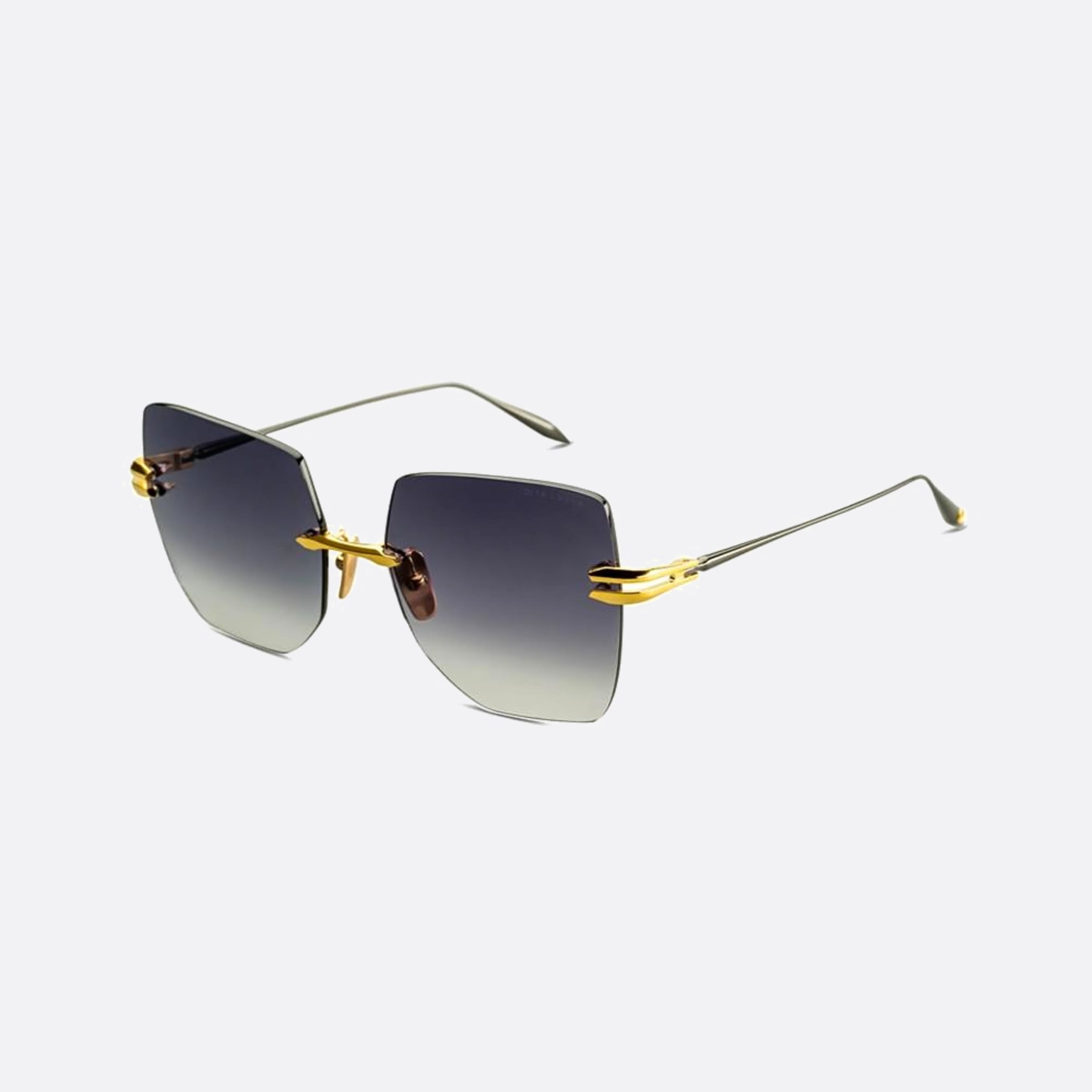 Dita 01mm Embra Yellow Squared Unisex Sunglasses - Side View