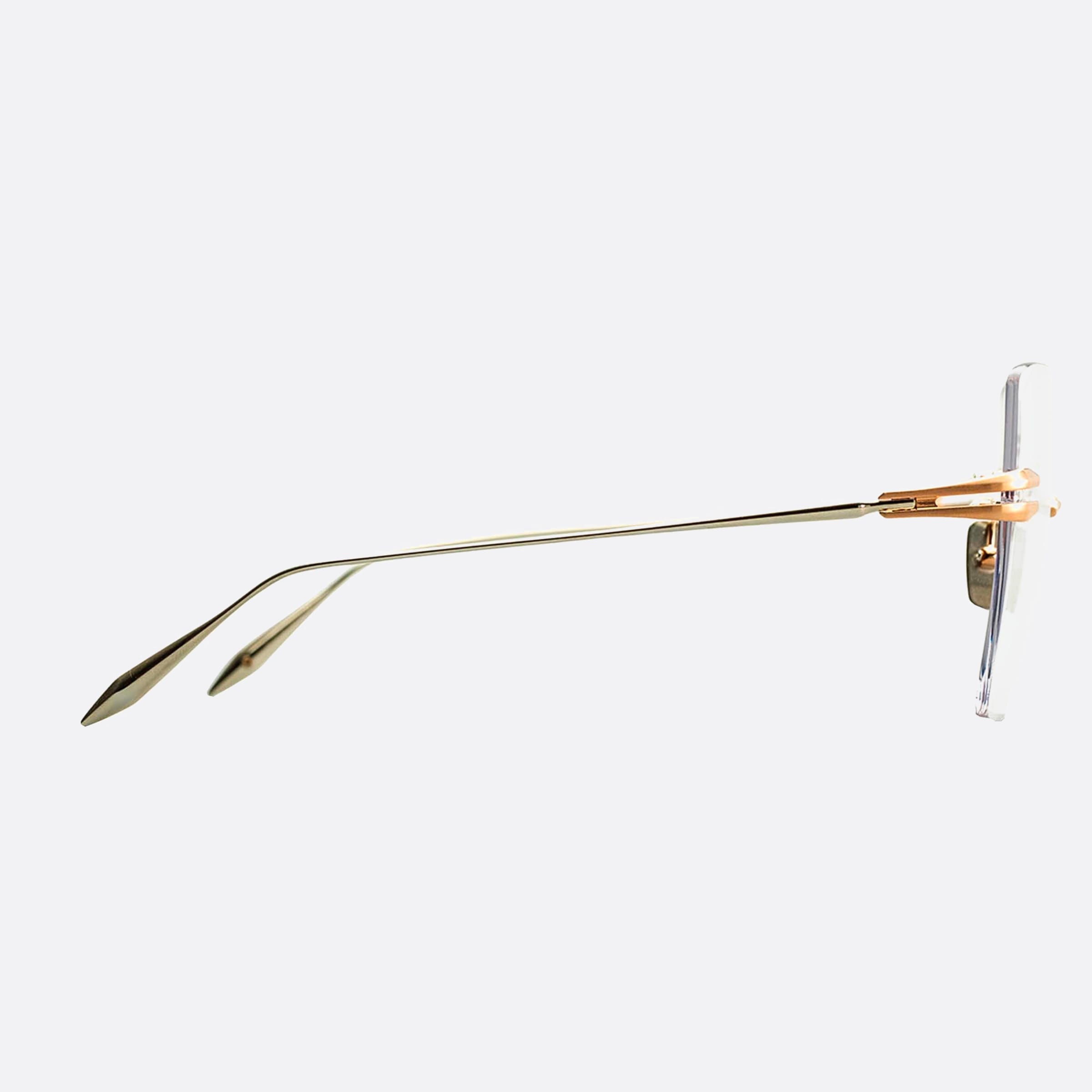 Dita 58mm Embra Rose Gold Geometric Unisex Eyeglasses - Detail View