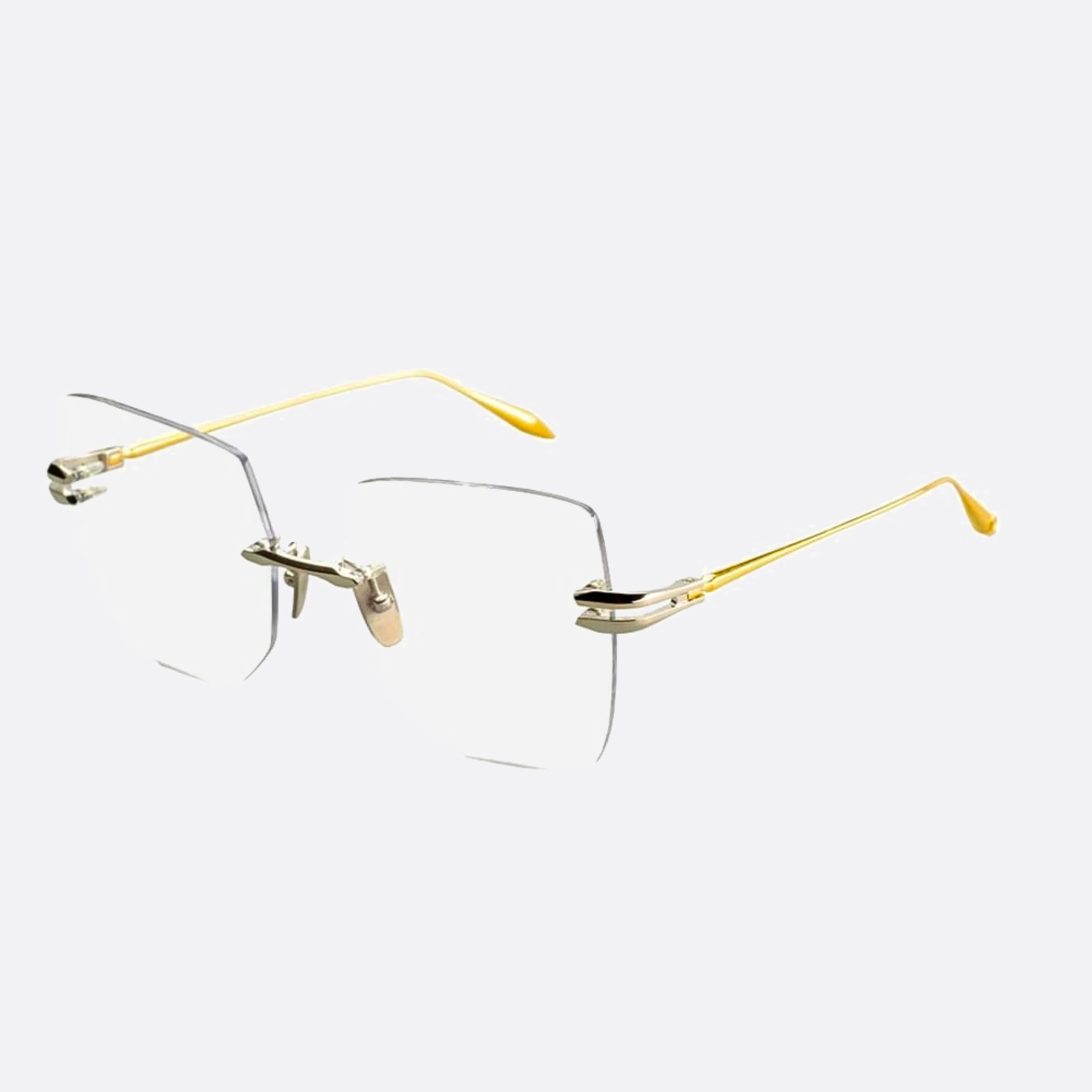 Dita 58mm Embra Silver Geometric Unisex Eyeglasses - Side View