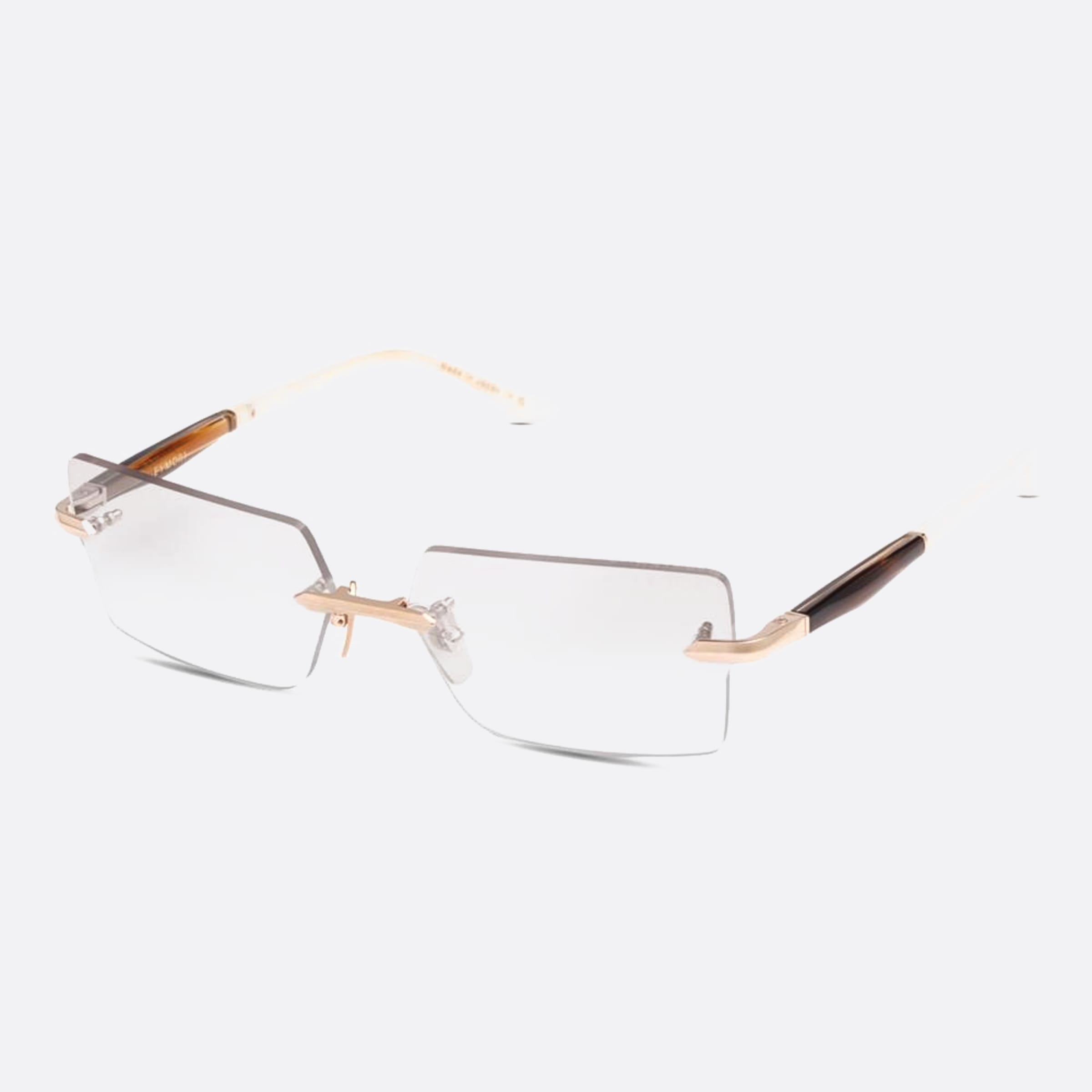 Dita 01mm Eymori Dtx462 Gold Rectangle Unisex Eyeglasses - Side View