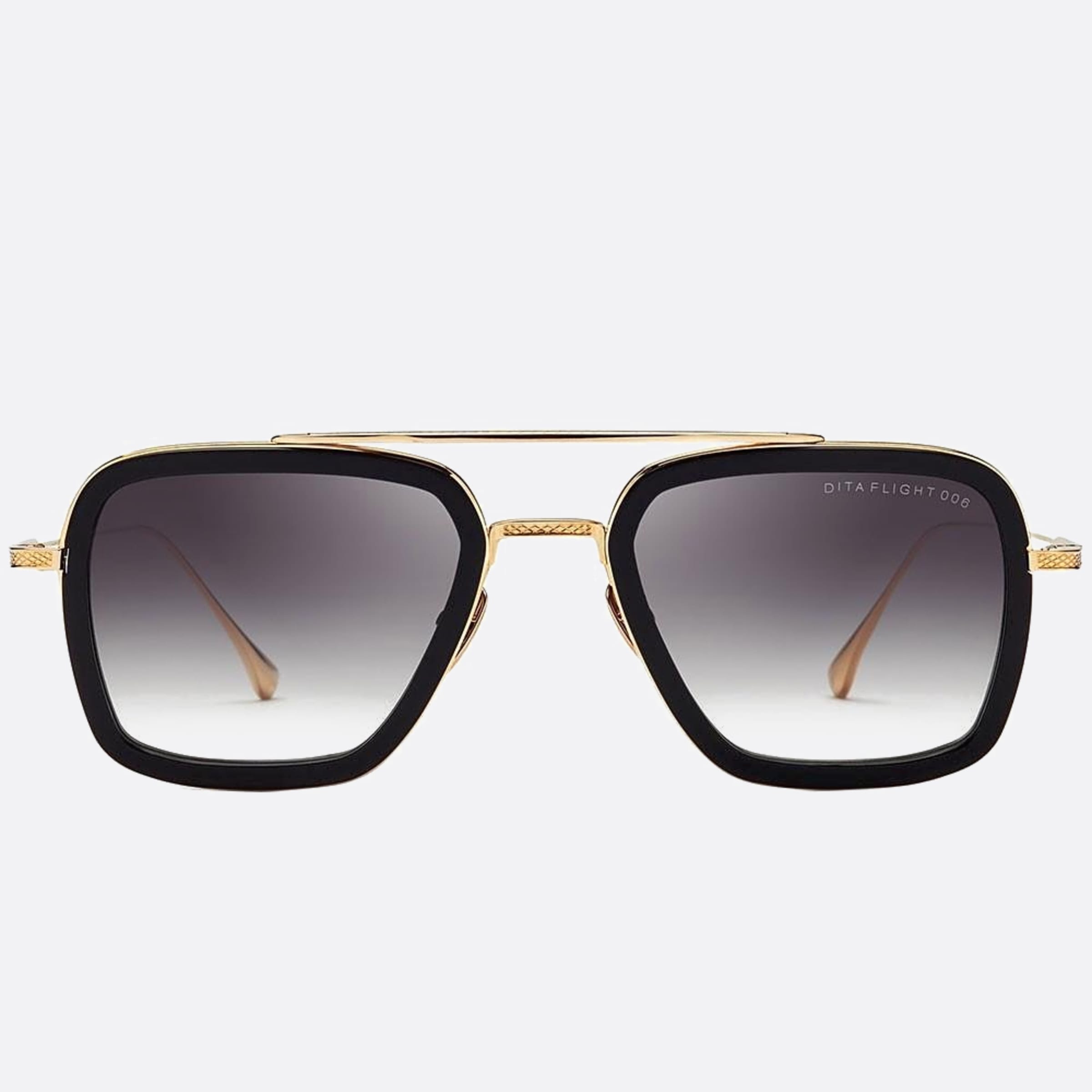 Dita 52mm Flight Blk Gld Black Geometric Unisex Sunglasses - Main View