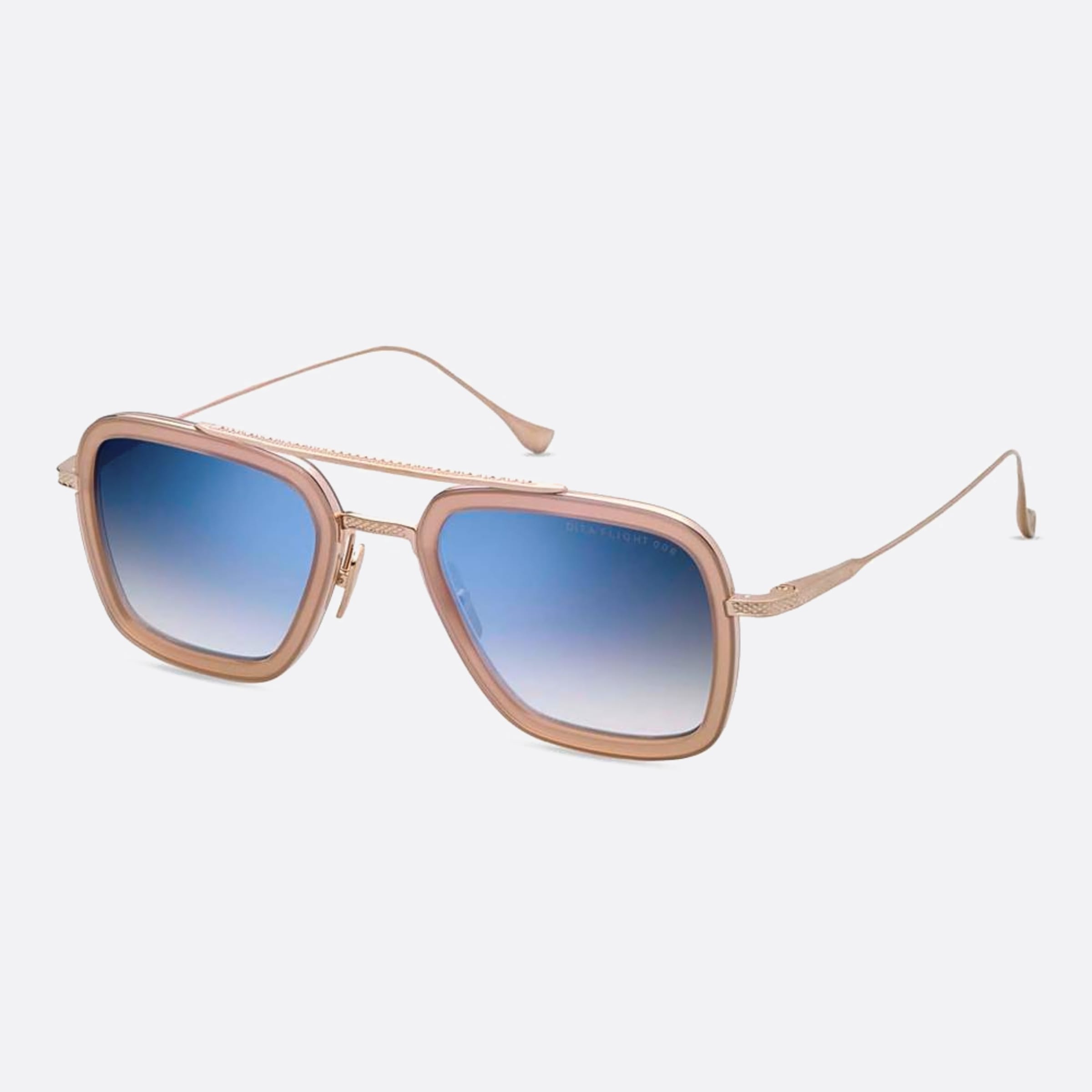 Dita 52mm Flight Gld Pnk Pink Geometric Unisex Sunglasses - Side View