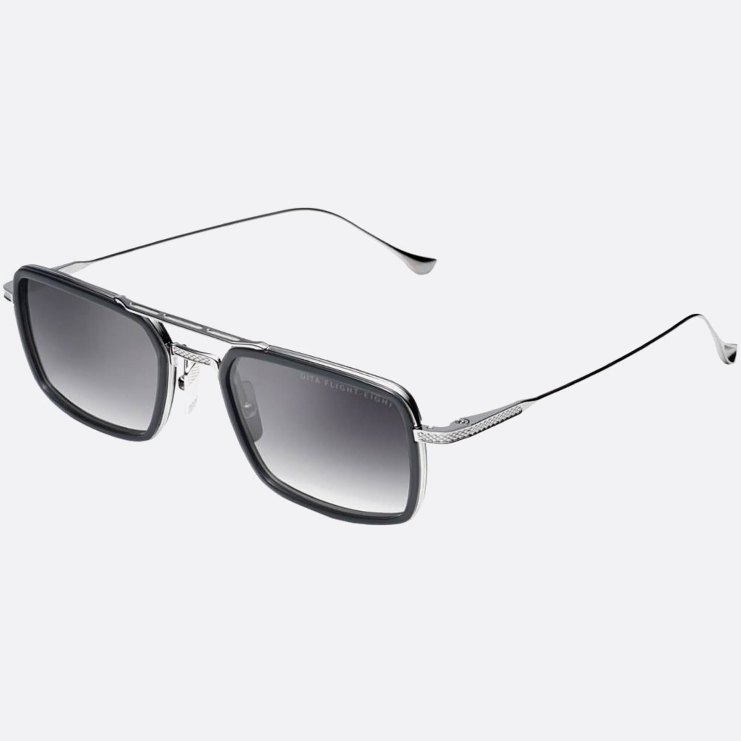 Dita 01mm Flight Eight Grey Pilot Unisex Sunglasses - Side View