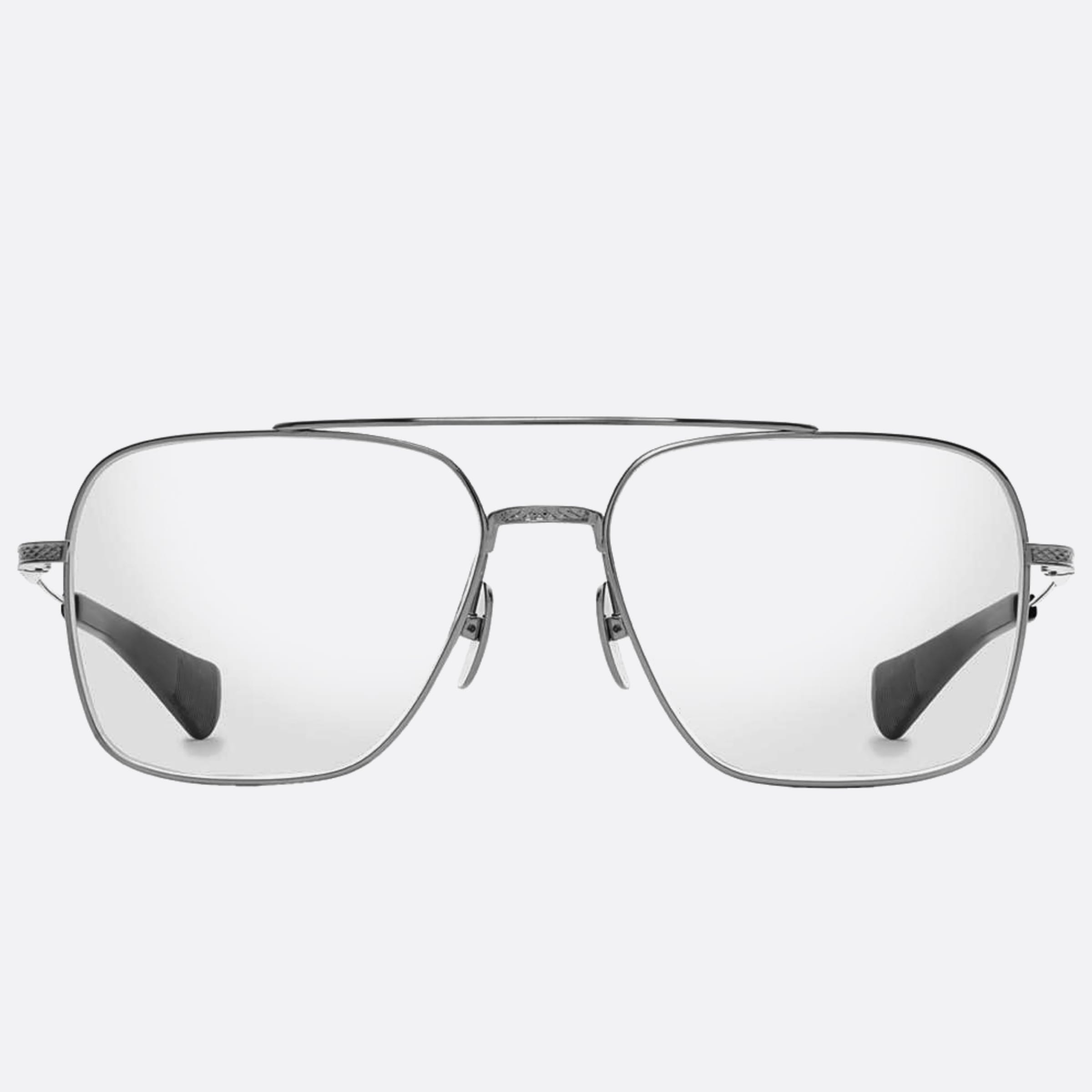 Dita 57mm Flight Seven Silver Geometric Unisex Eyeglasses - Main View