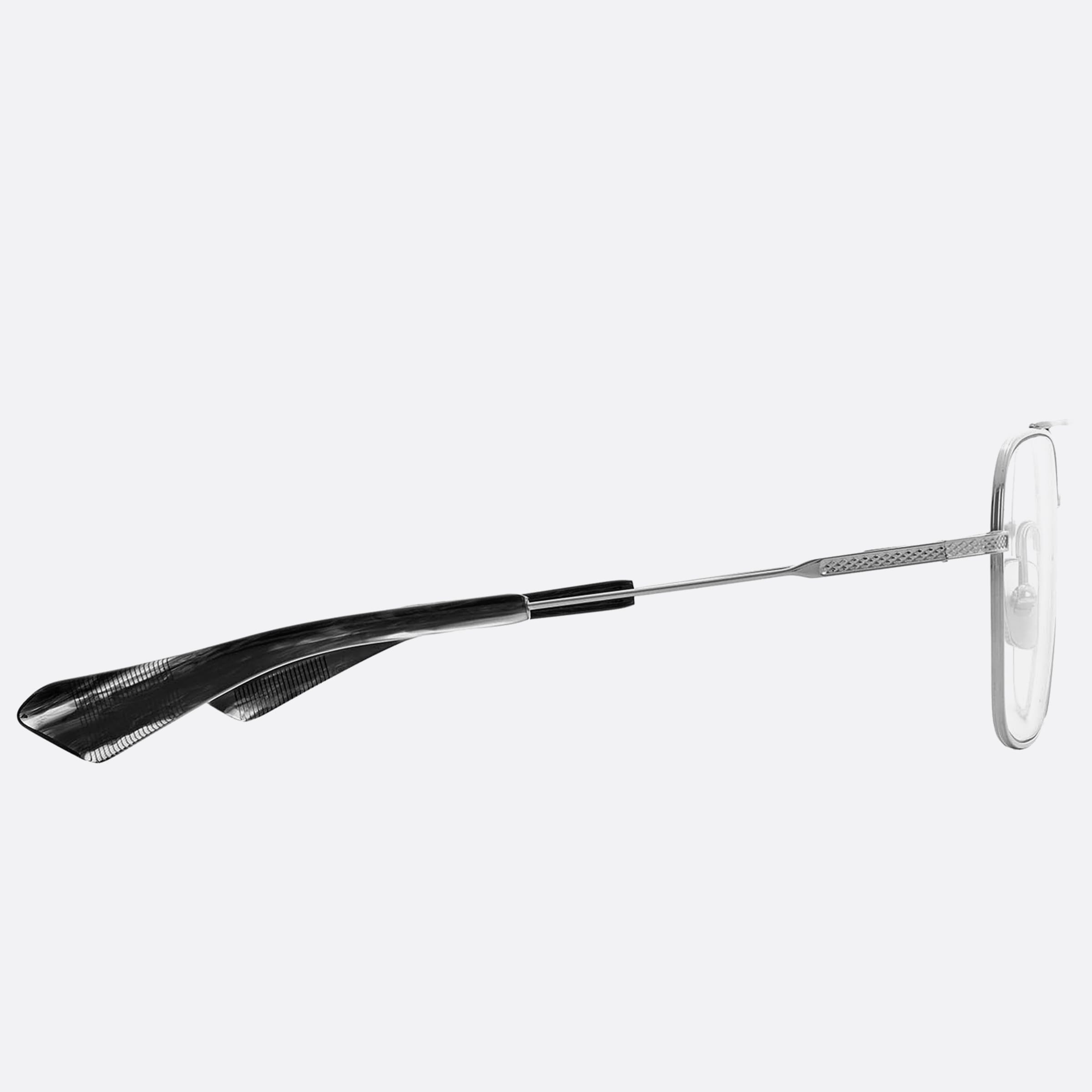 Dita 57mm Flight Seven Silver Geometric Unisex Eyeglasses - Detail View