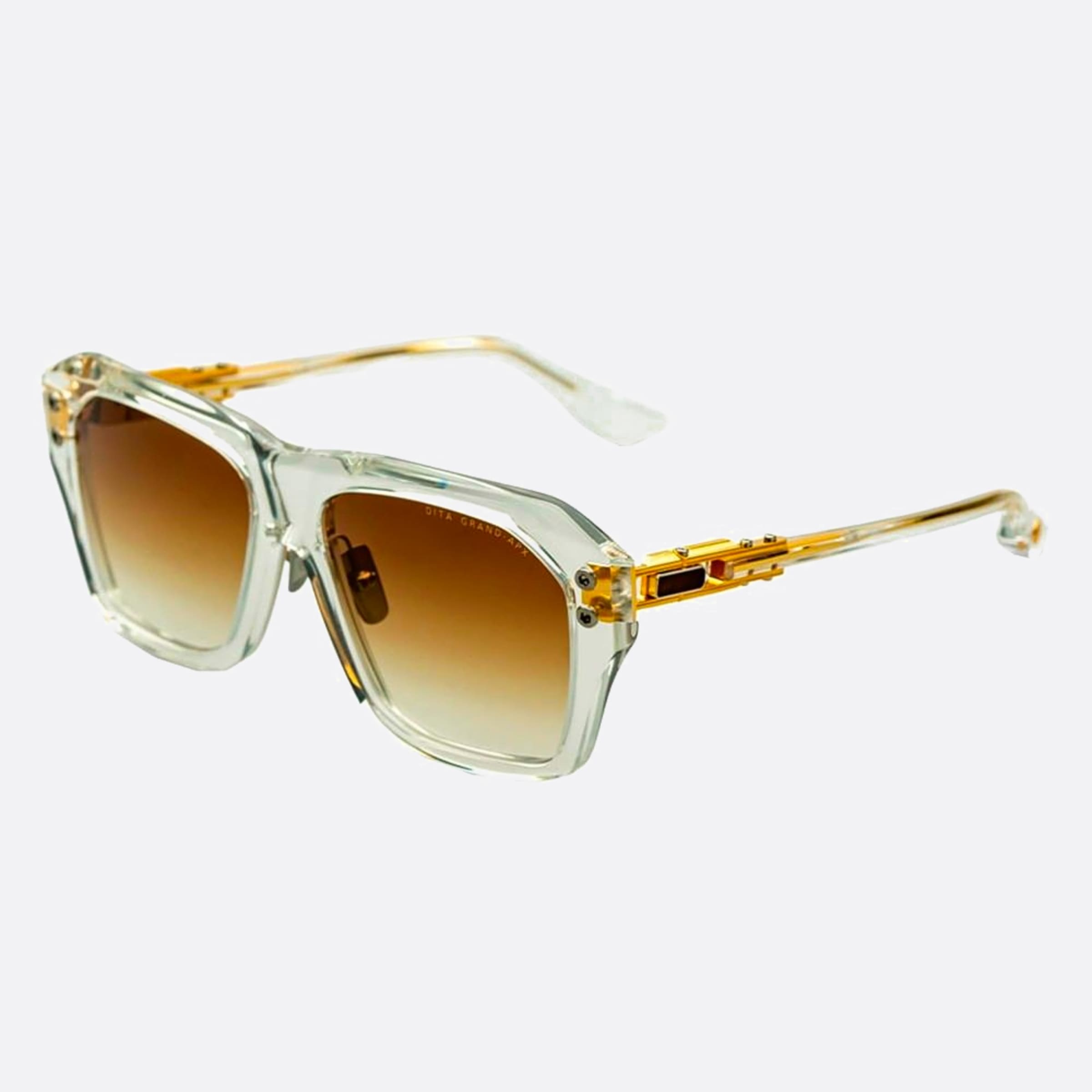 Dita 57mm Grand Apx Sun Transparent Geometric Unisex Sunglasses - Side View