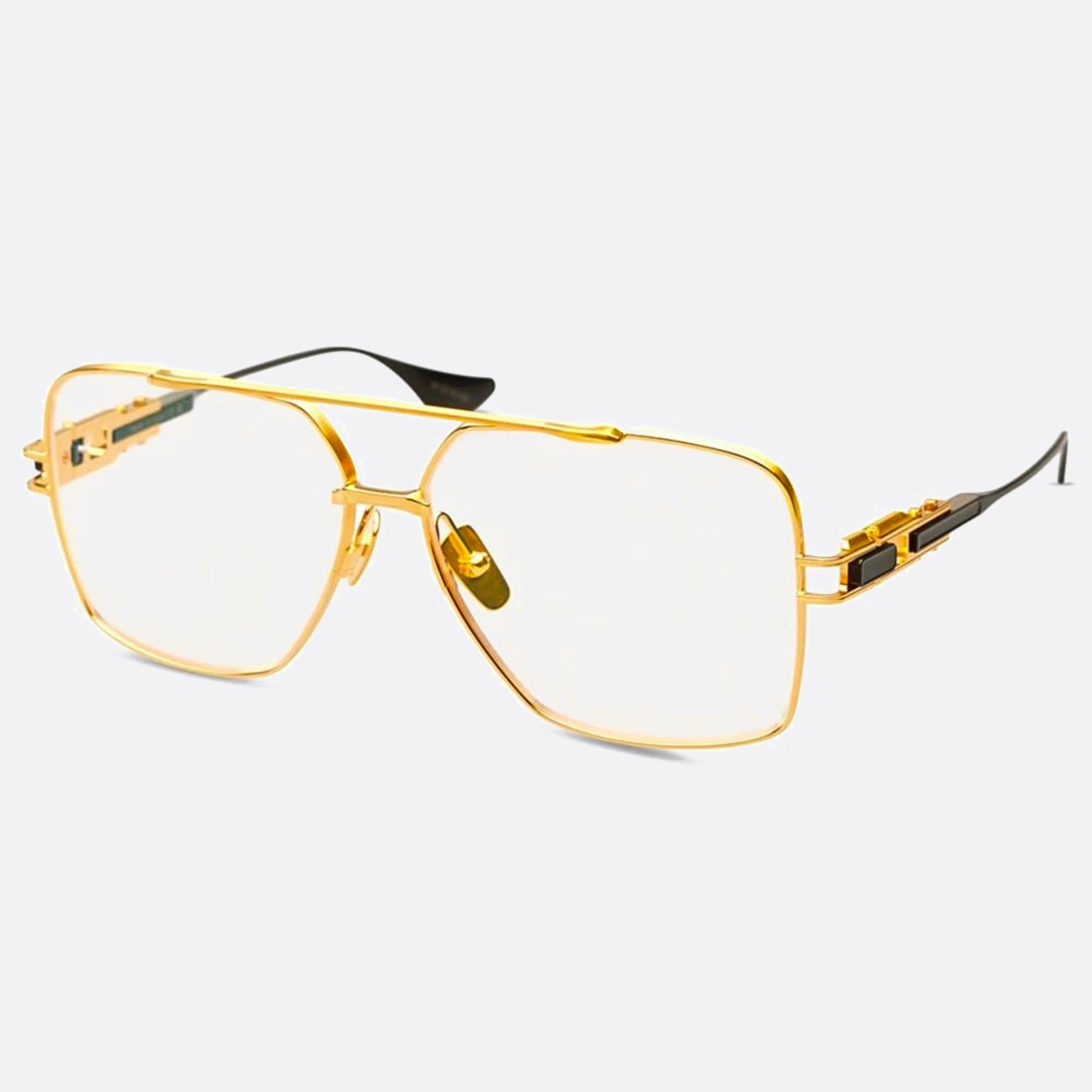 Dita 61mm Grand Emperik Gold Pilot Unisex Eyeglasses - Side View