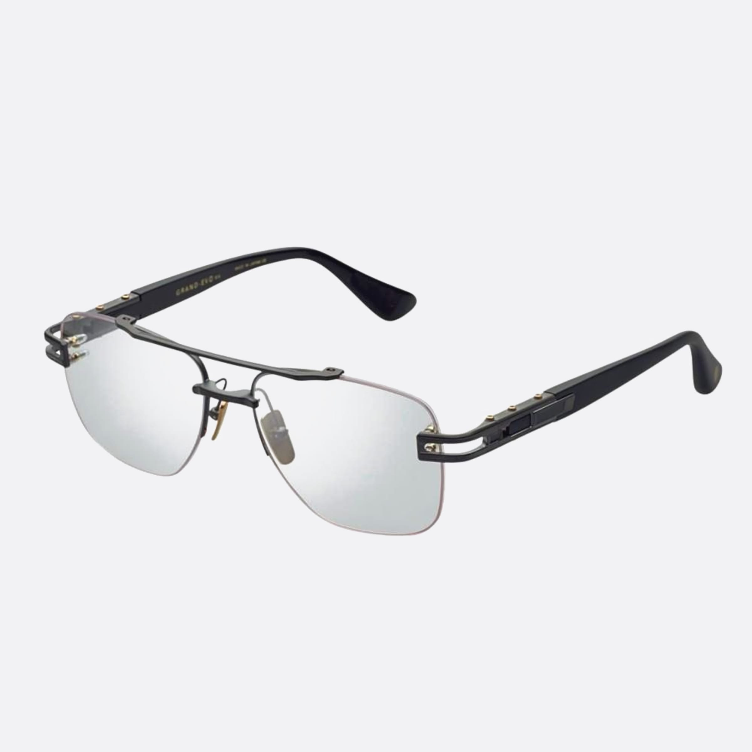 Dita 04mm Grand Evo Dtx146 Black Pilot Unisex Eyeglasses - Side View