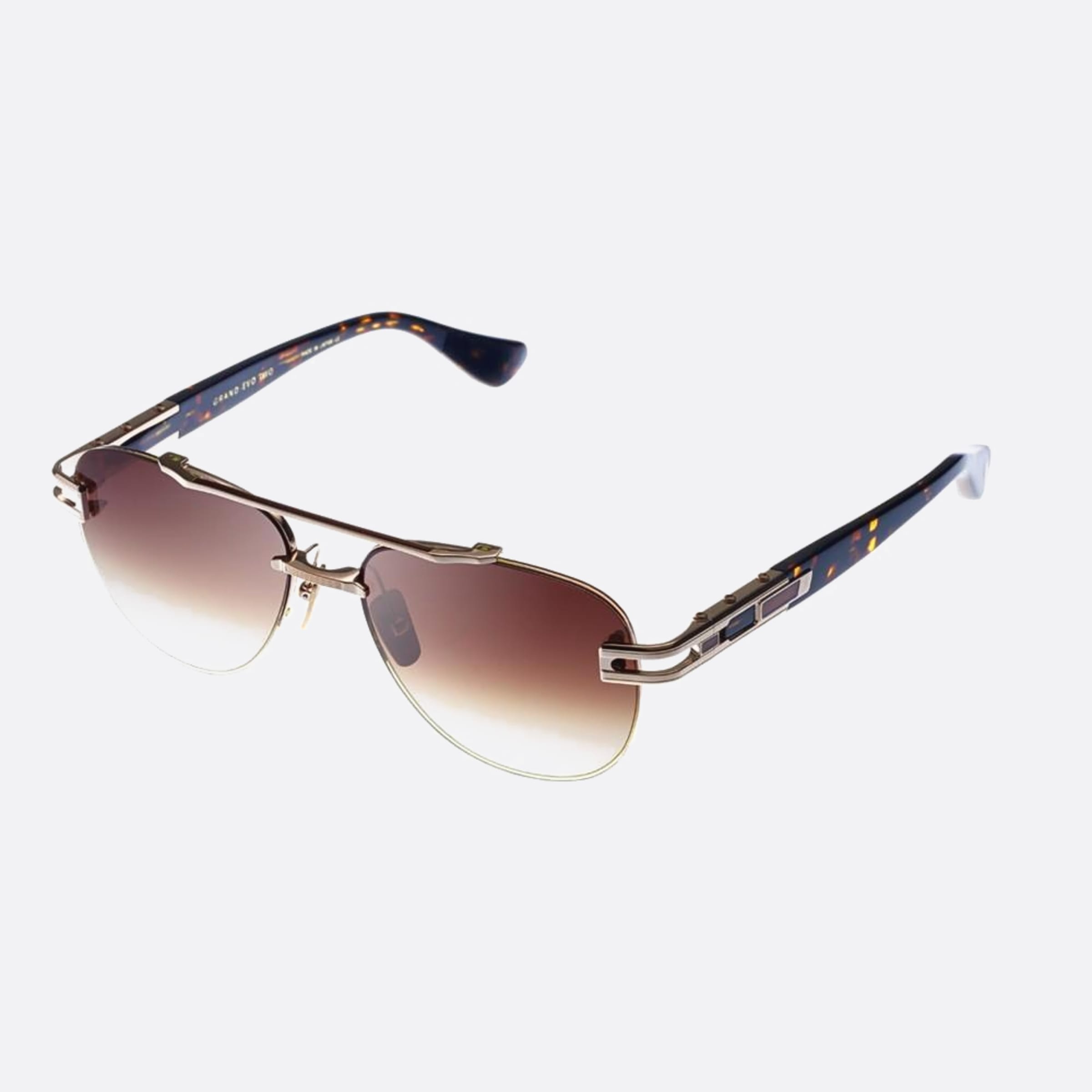 Dita 02mm Grand Evo Two Gold Pilot Unisex Sunglasses - Side View
