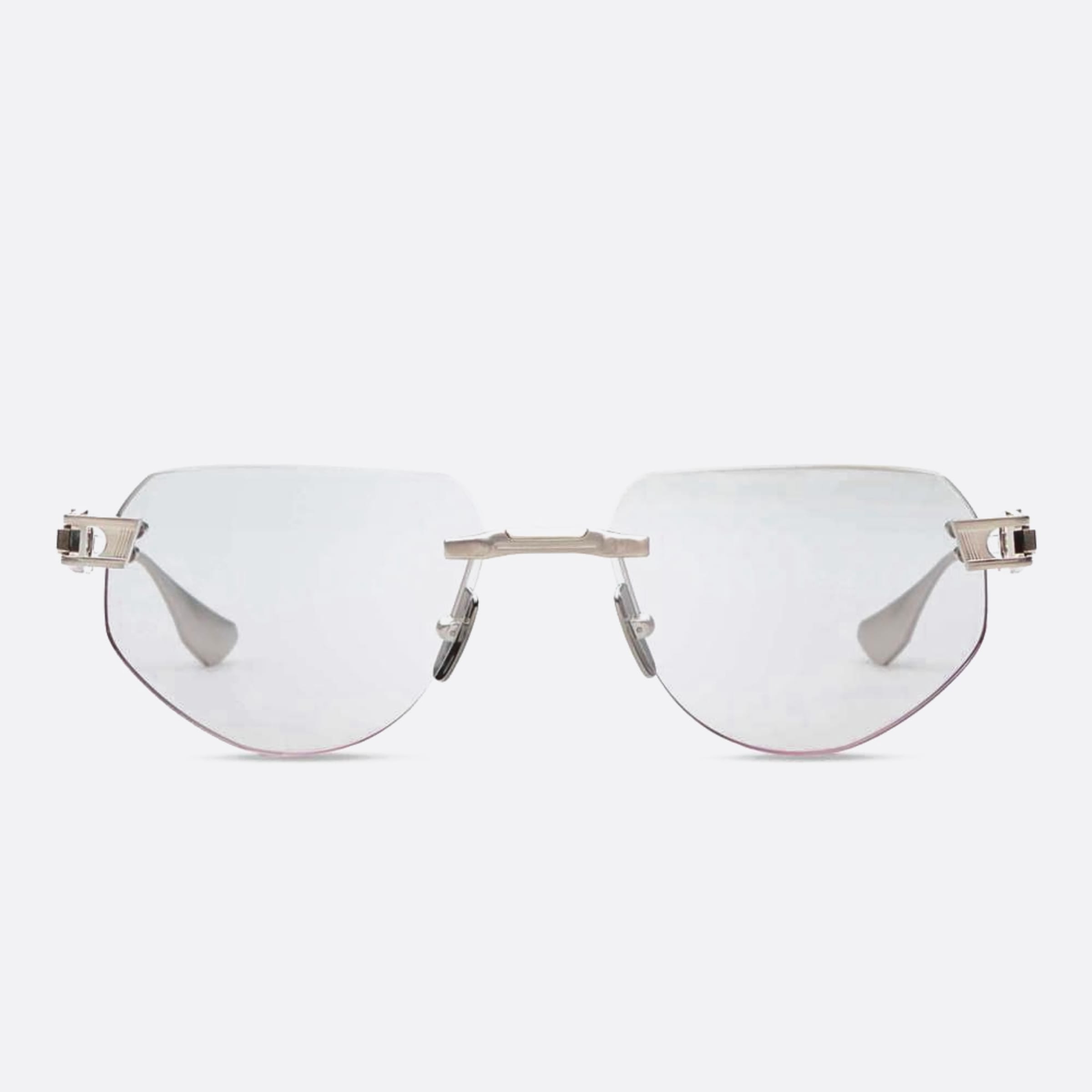 Dita 54mm Grand Imperyn Dtx164 Silver Geometric Unisex Eyeglasses - Main View