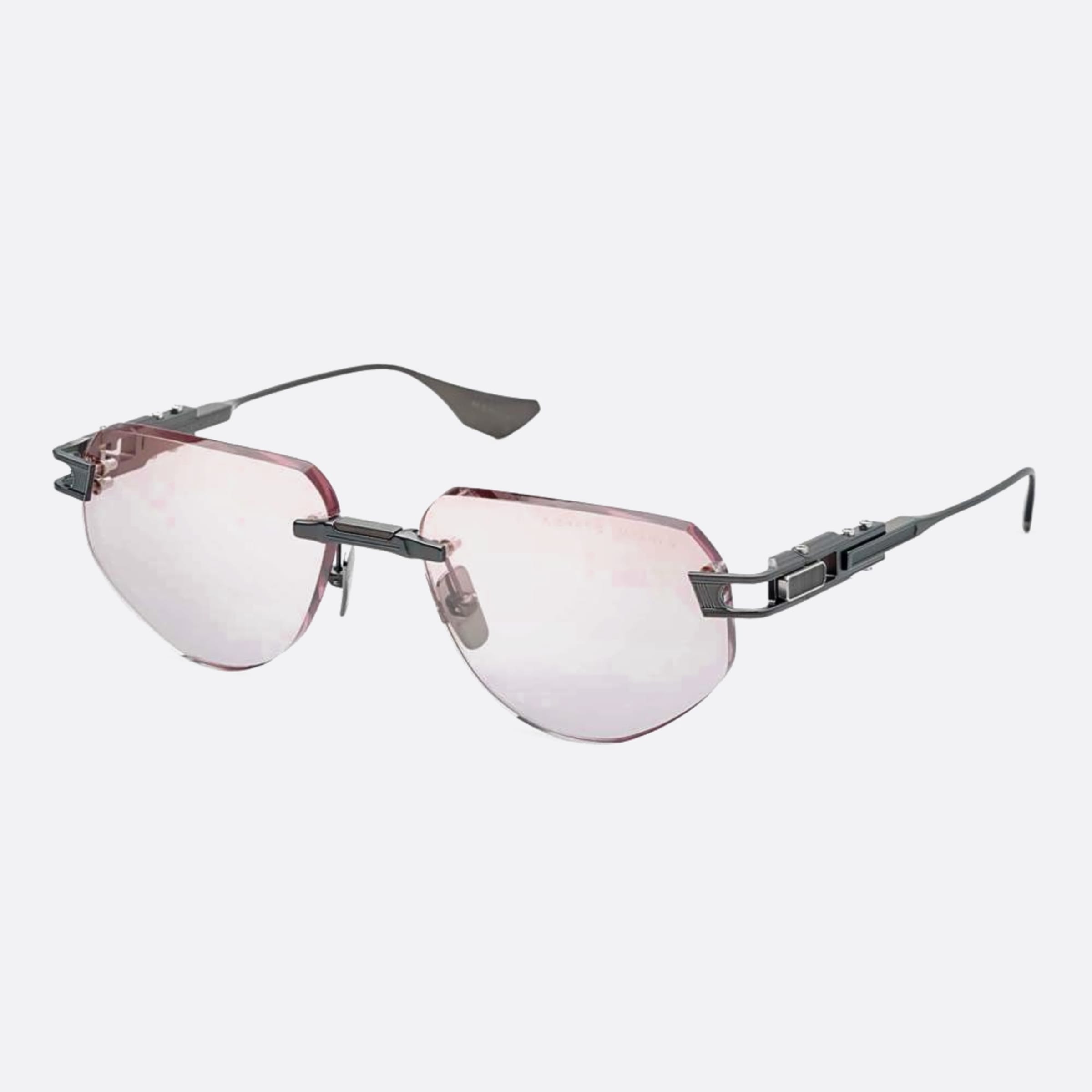Dita 54mm Grand Imperyn Dtx164 Black Geometric Unisex Eyeglasses - Side View