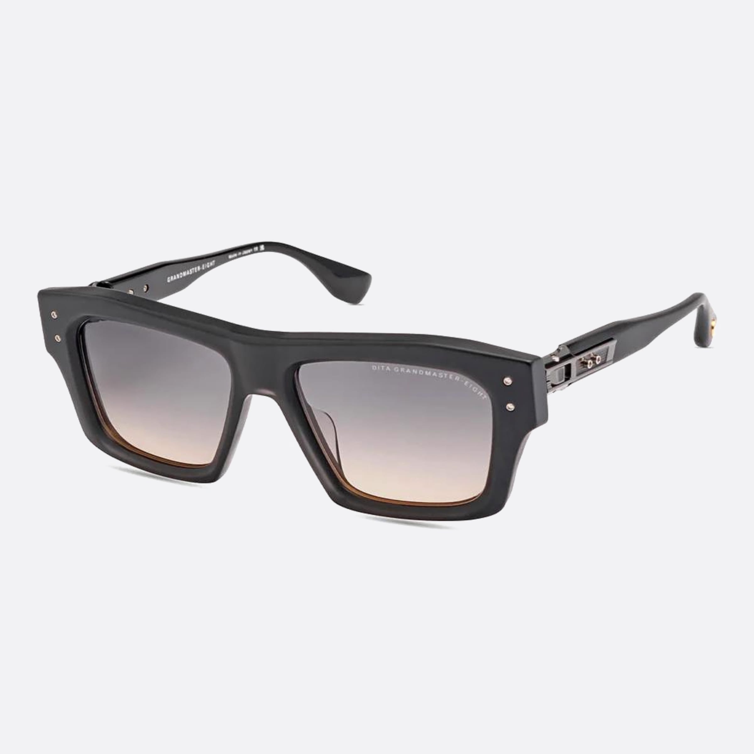 Dita 01mm Grandmaster Eight Dts458 Black Squared Unisex Sunglasses - Side View
