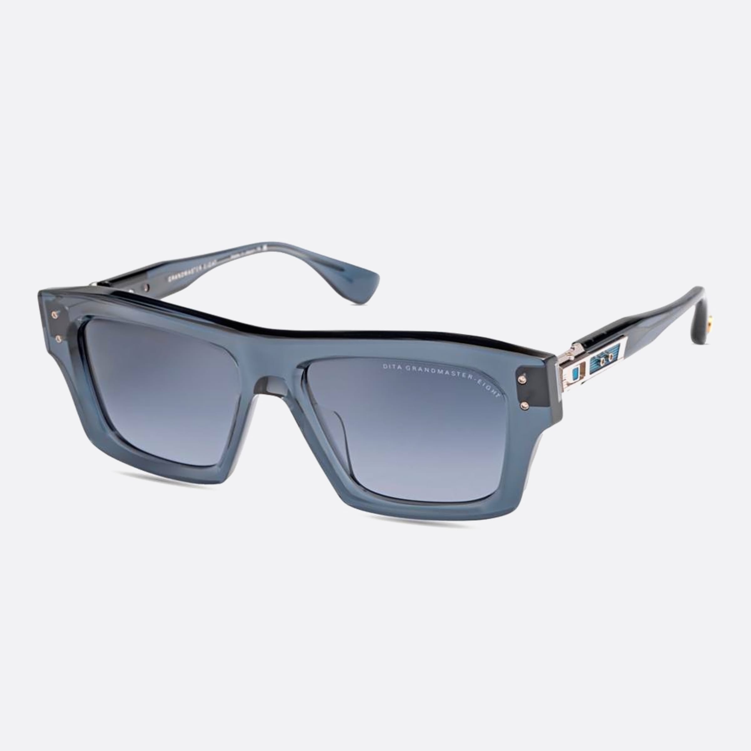 Dita 03mm Grandmaster Eight Dts458 Silver Squared Unisex Sunglasses - Side View