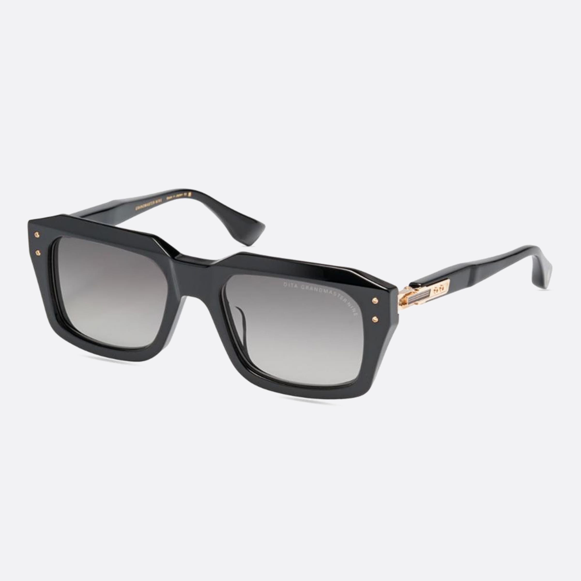Dita 54mm Grandmaster Nine Dts464 01af Black Squared Unisex Sunglasses - Side View
