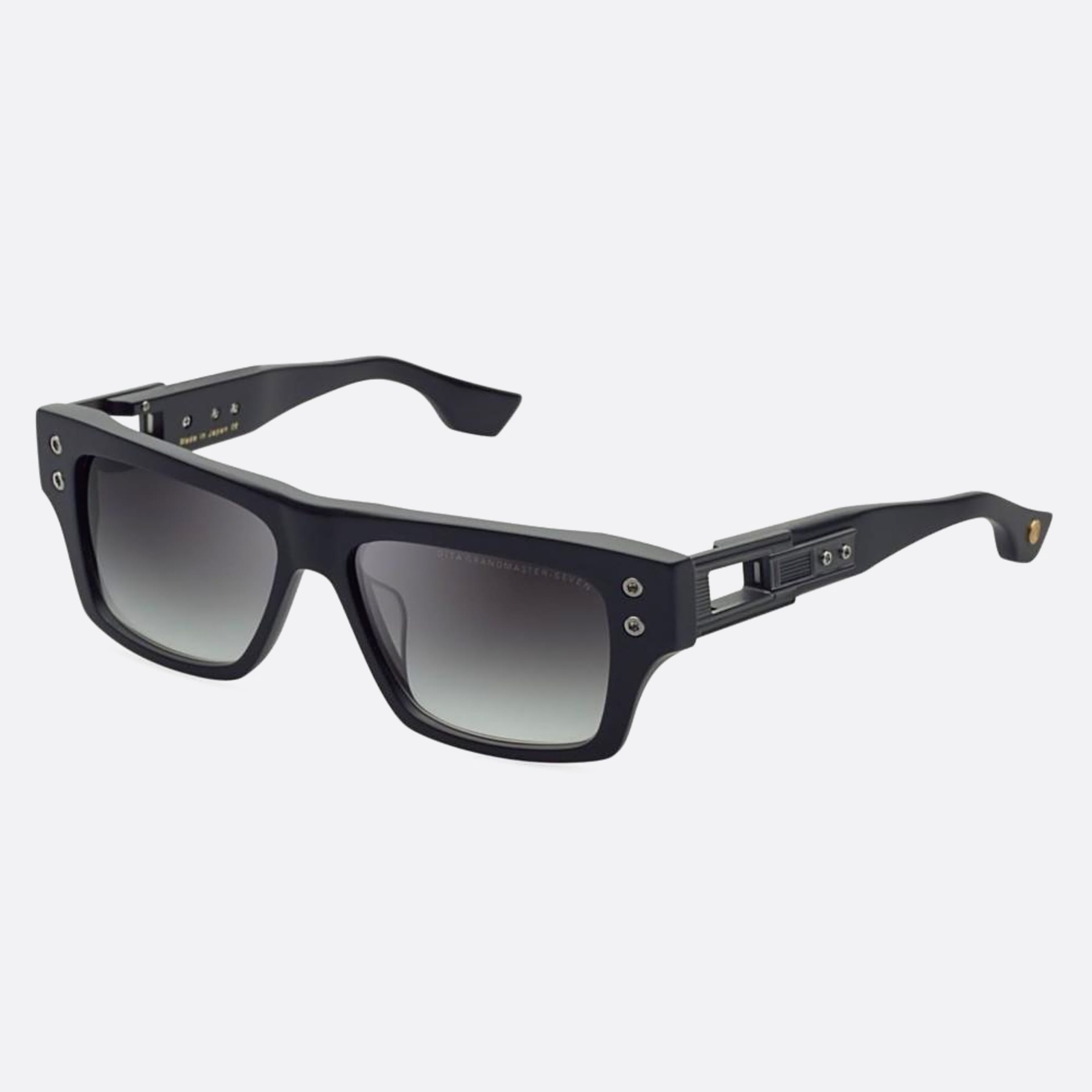 Dita 03mm Grandmaster Seven Dts407 Black Rectangle Unisex Sunglasses - Side View