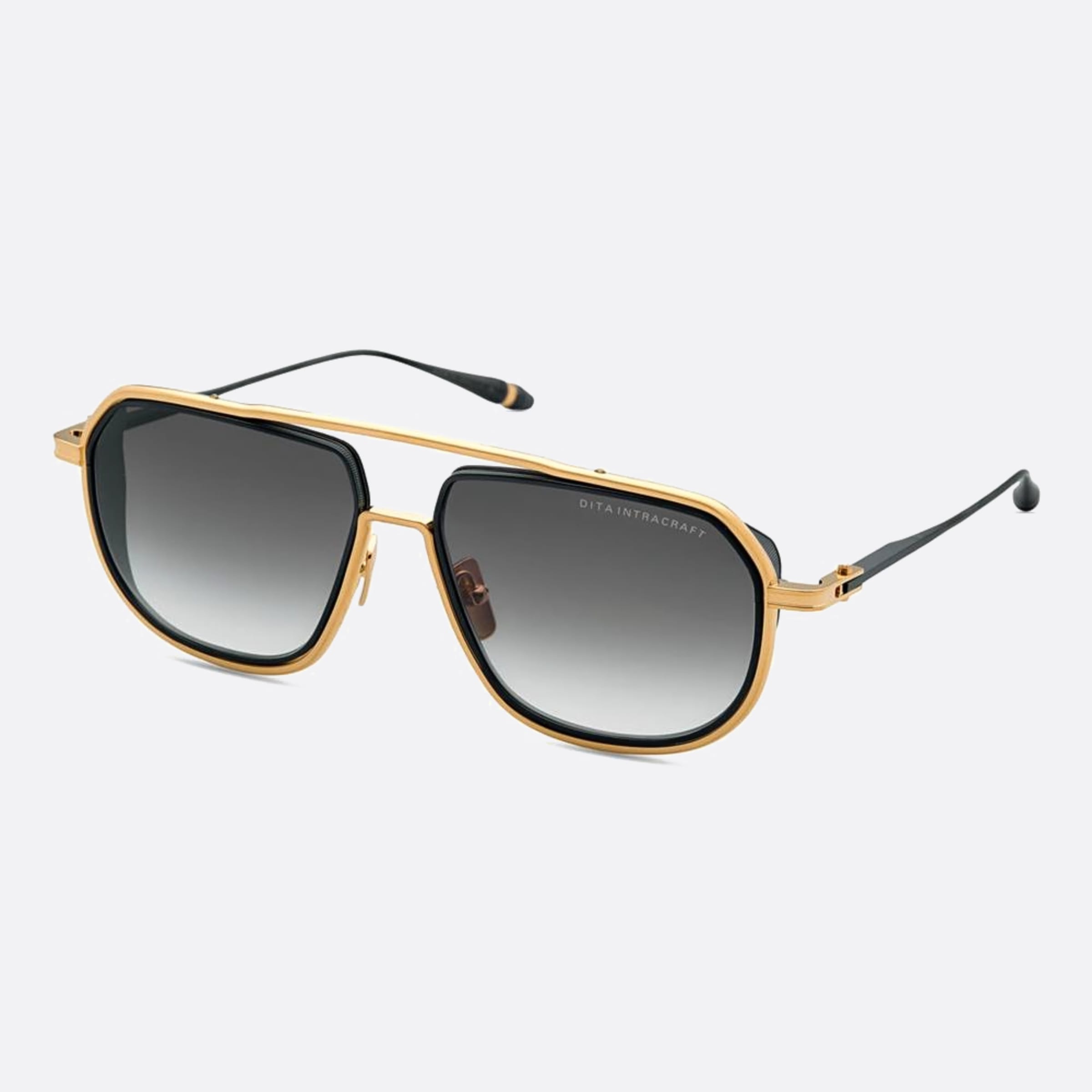 Dita 59mm Intracraft Dts165 Gold Pilot Unisex Sunglasses - Side View