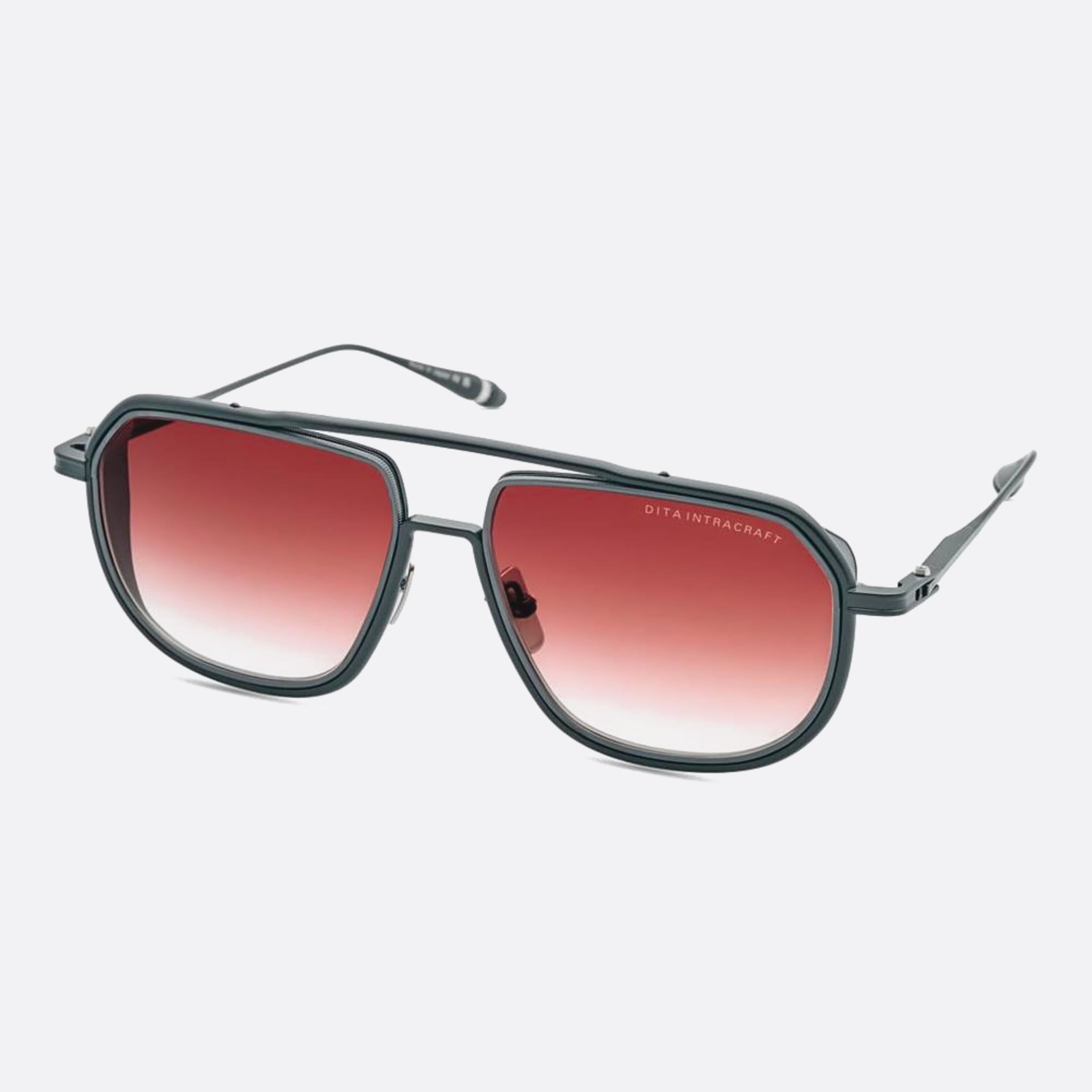 Dita 59mm Intracraft Dts165 Black Pilot Unisex Sunglasses - Side View
