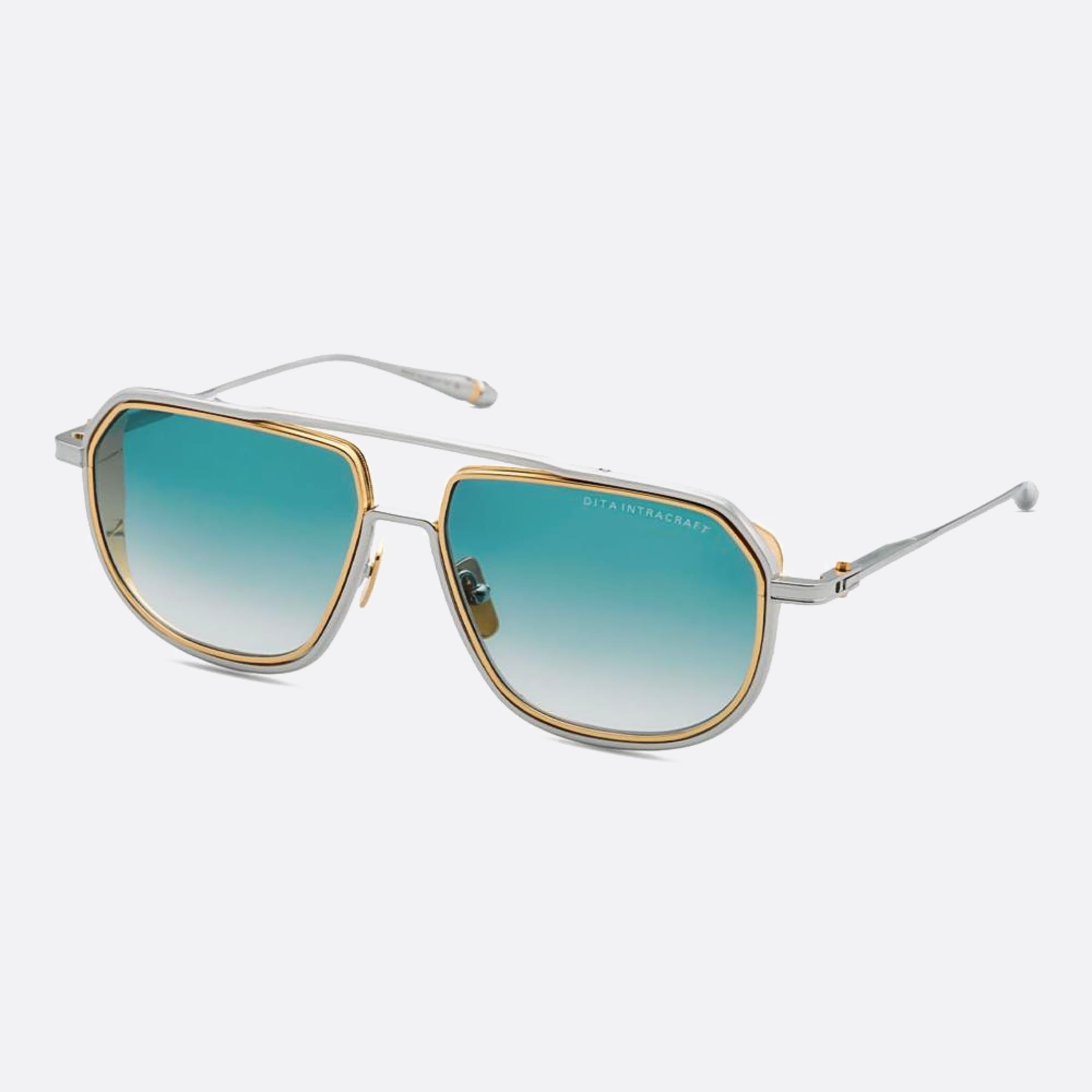 Dita 59mm Intracraft Dts165 Silver Pilot Unisex Sunglasses - Side View