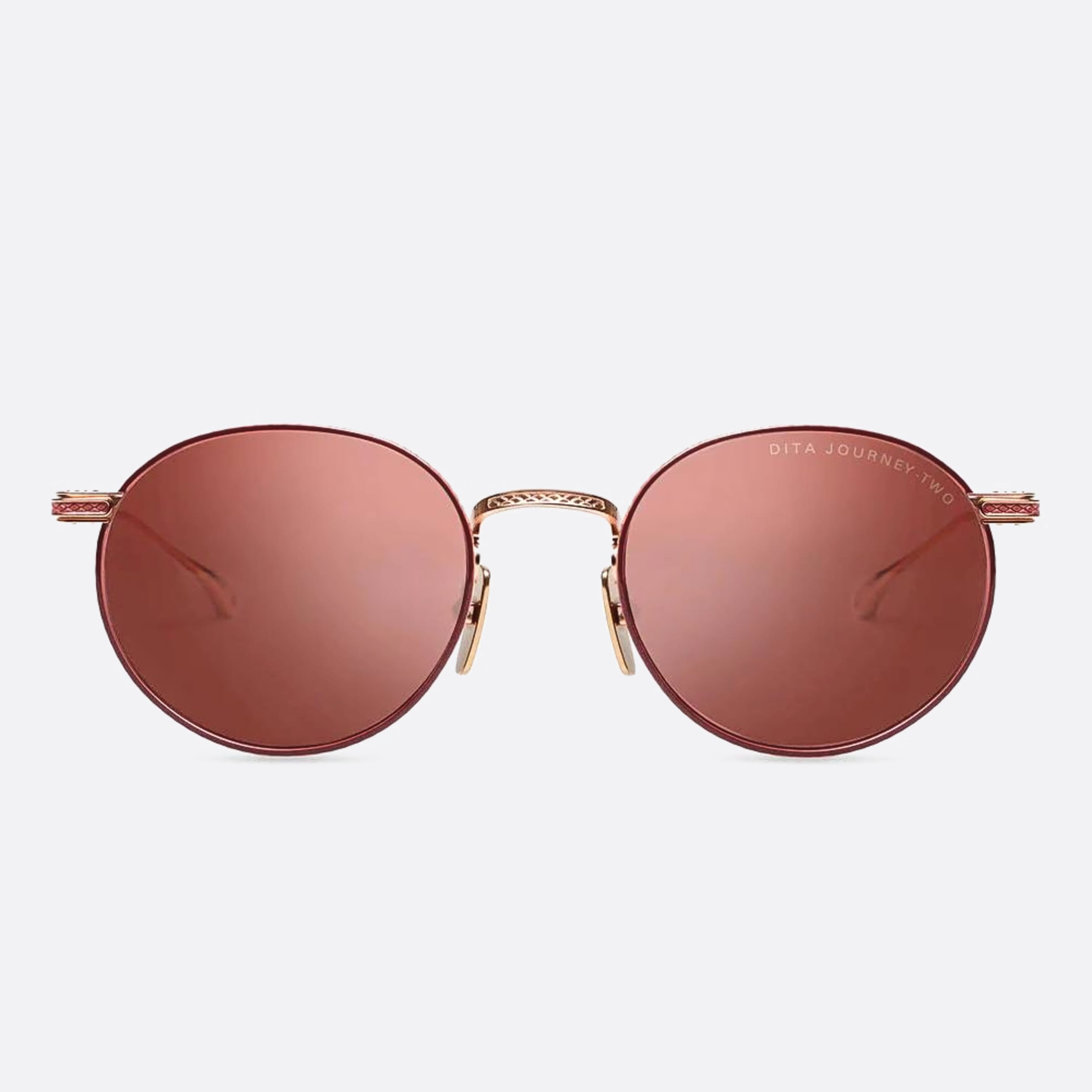 Dita 02mm Journey Two Dts168 Rose Gold Round Unisex Sunglasses - Main View