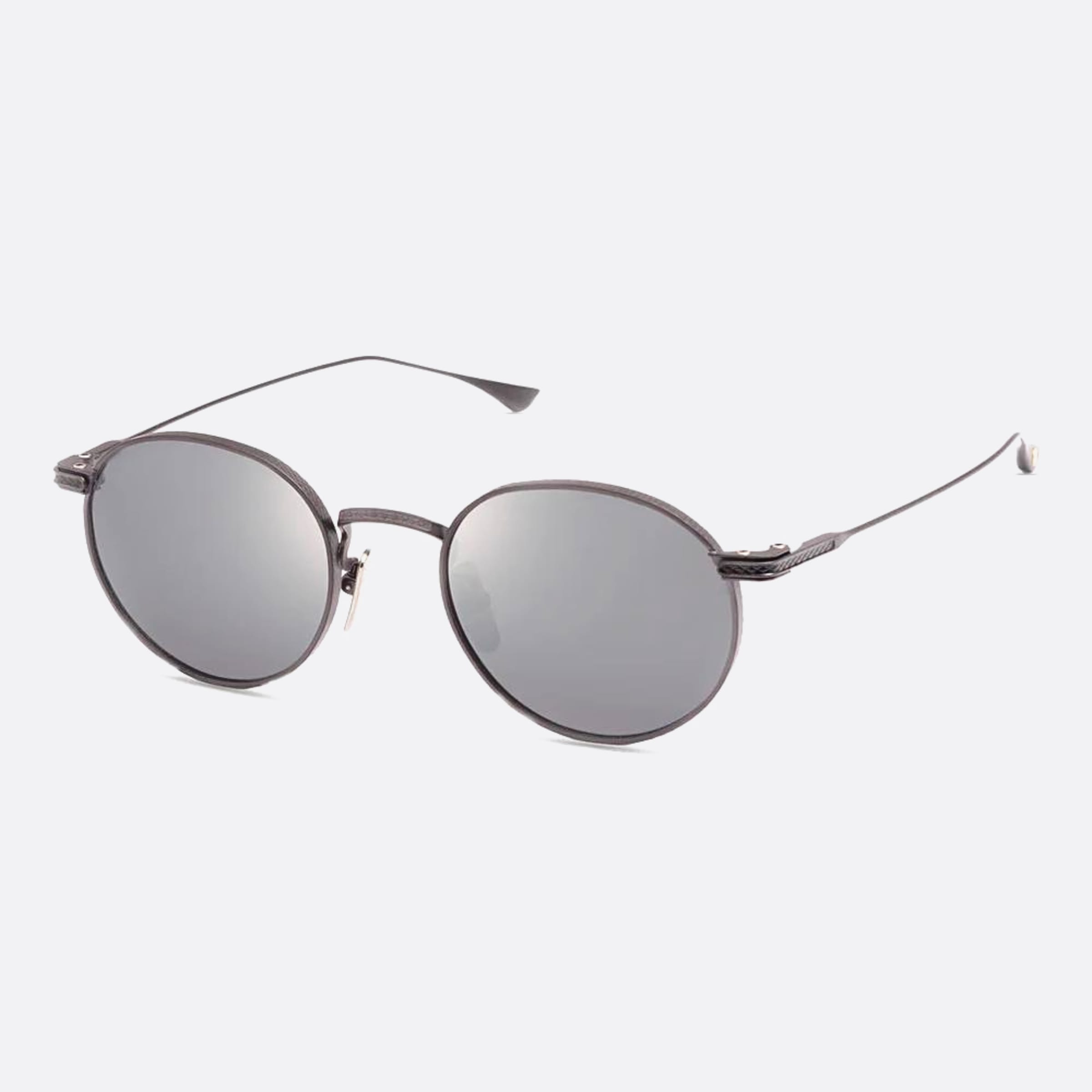Dita 03mm Journey Two Dts168 Black Round Unisex Sunglasses - Side View