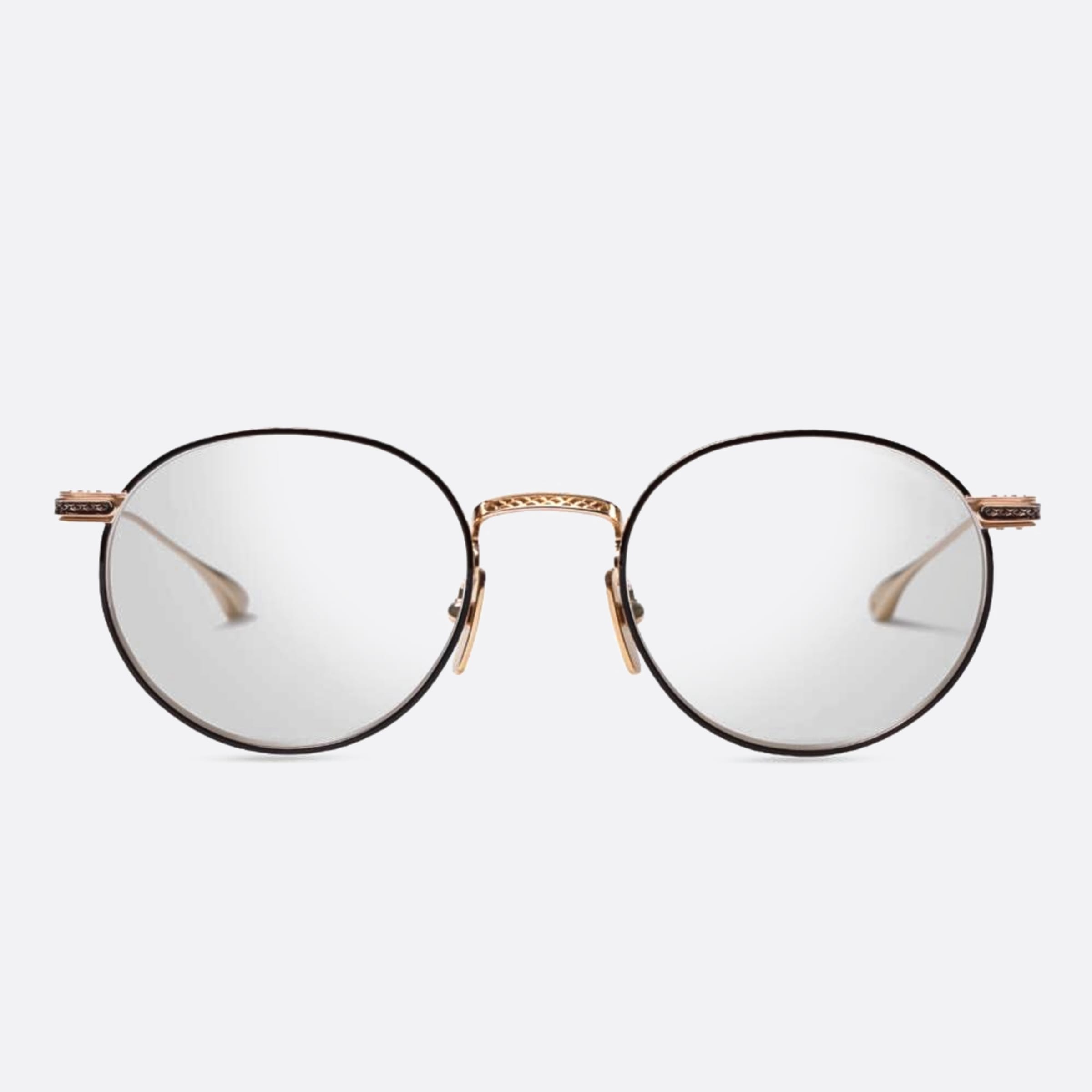 Dita 01mm Journey Two Dtx168 Black Round Unisex Eyeglasses - Main View