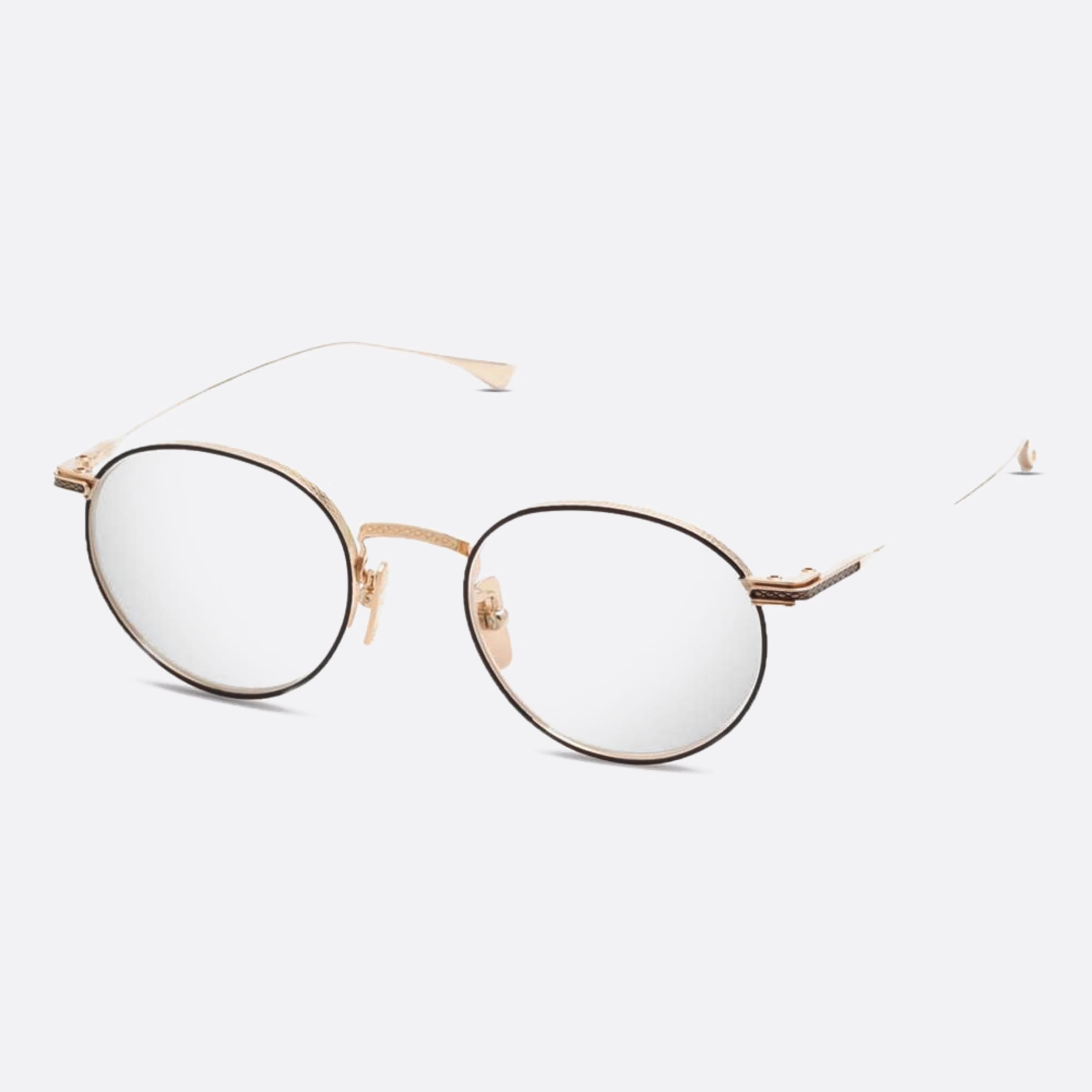 Dita 01mm Journey Two Dtx168 Black Round Unisex Eyeglasses - Side View