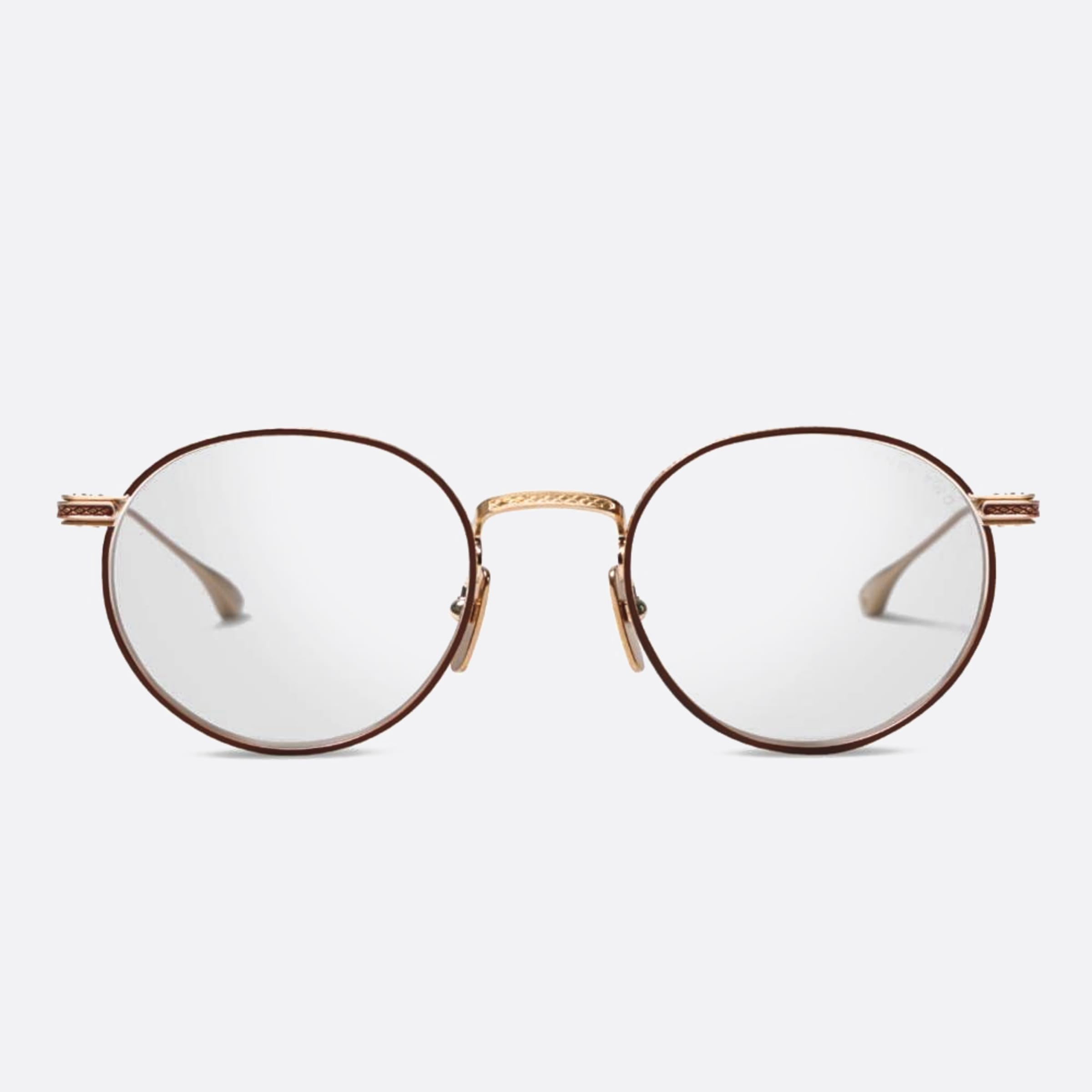 Dita 02mm Journey Two Dtx168 Gold Round Unisex Eyeglasses - Main View