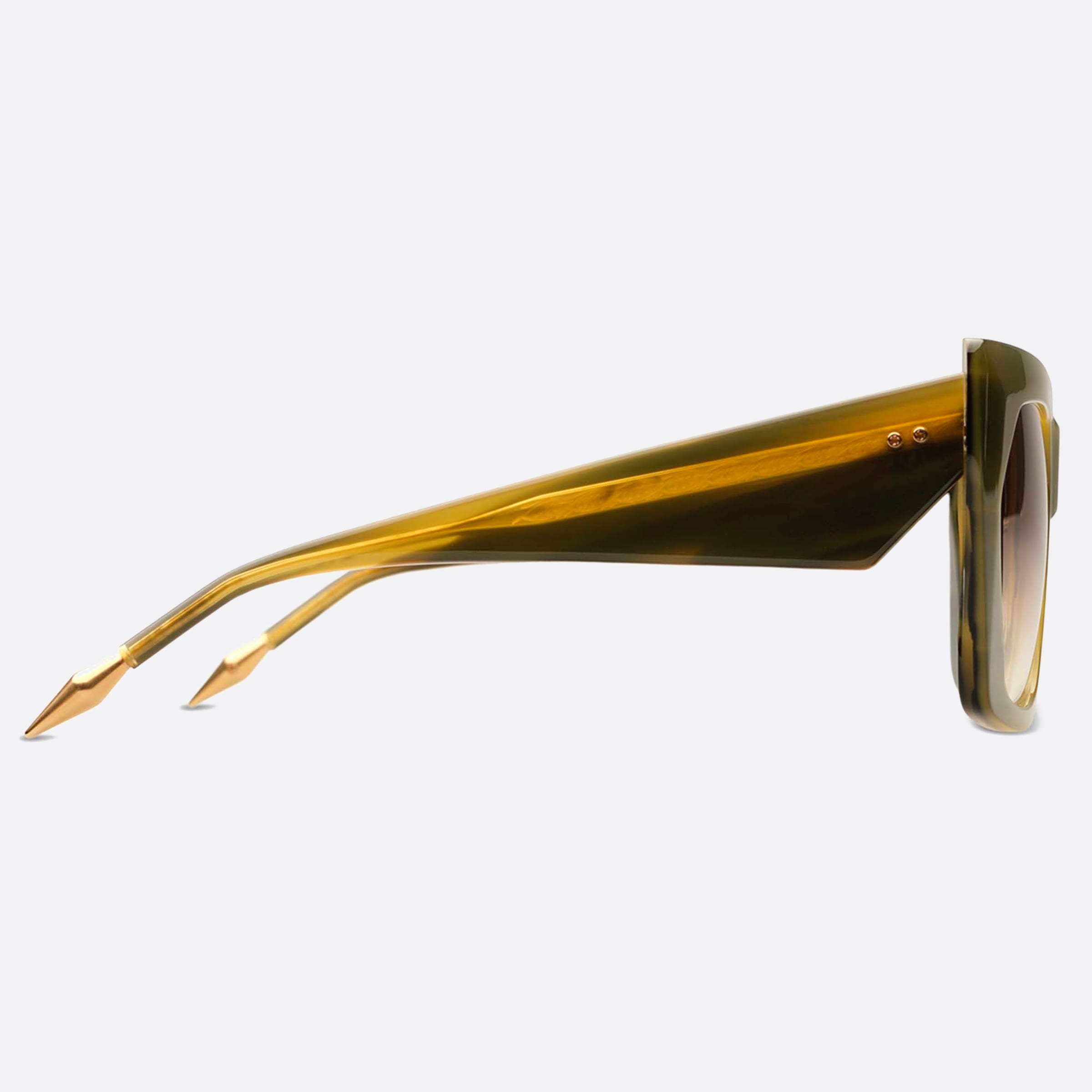 Dita 56mm Kamin Green Squared Unisex Sunglasses - Detail View