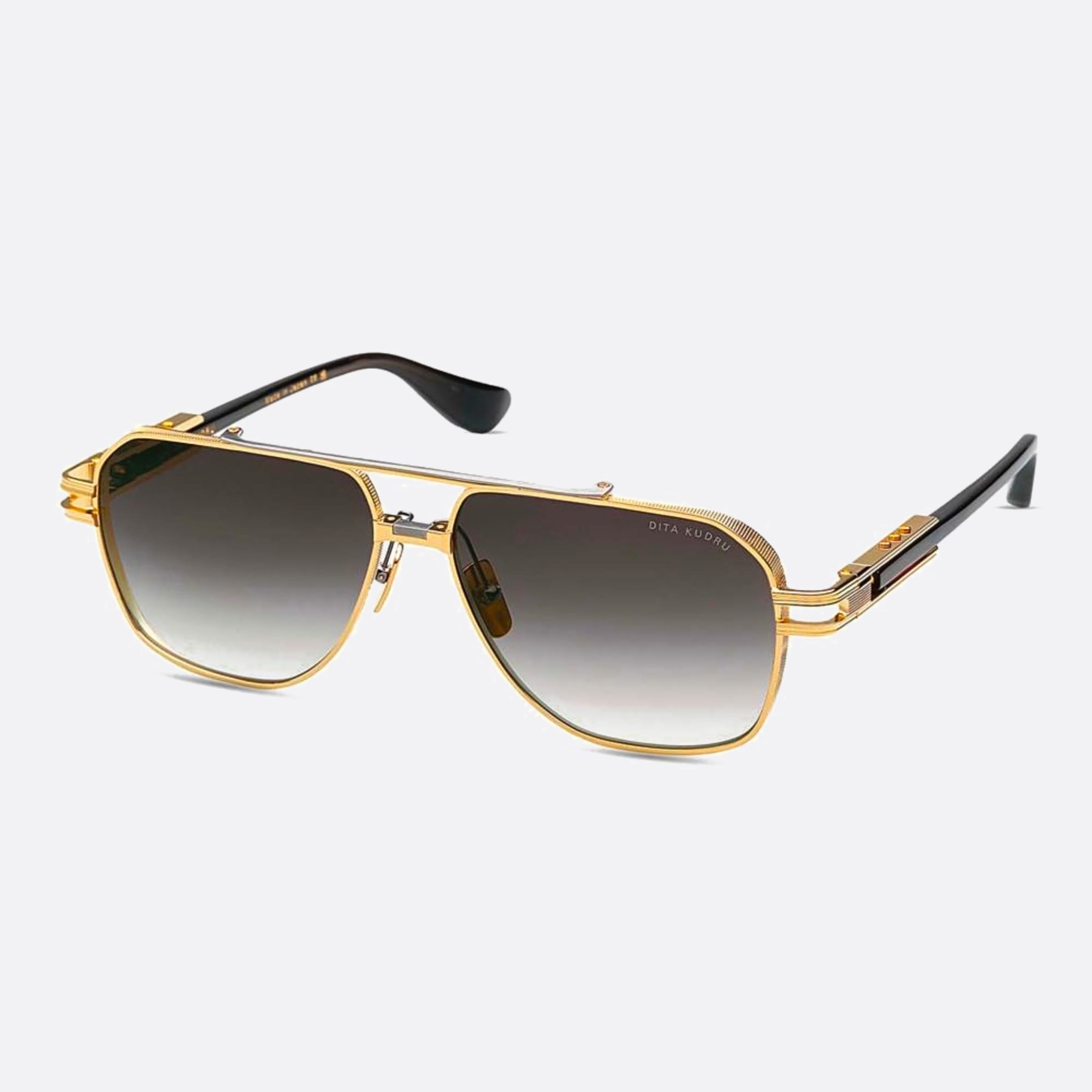 Dita 61mm Kudru Dts436 Gold Pilot Unisex Sunglasses - Side View