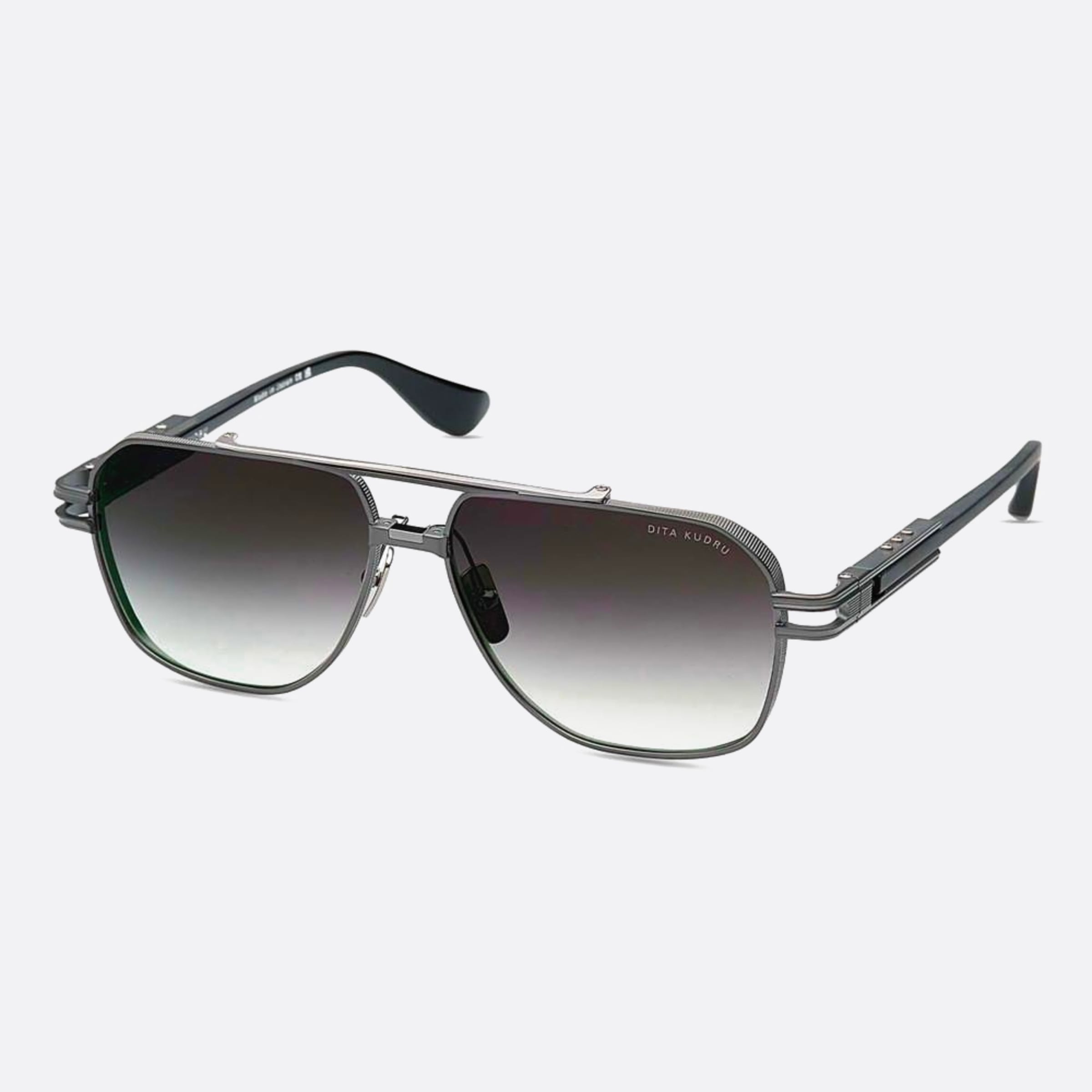 Dita 61mm Kudru Dts436 Black Pilot Unisex Sunglasses - Side View