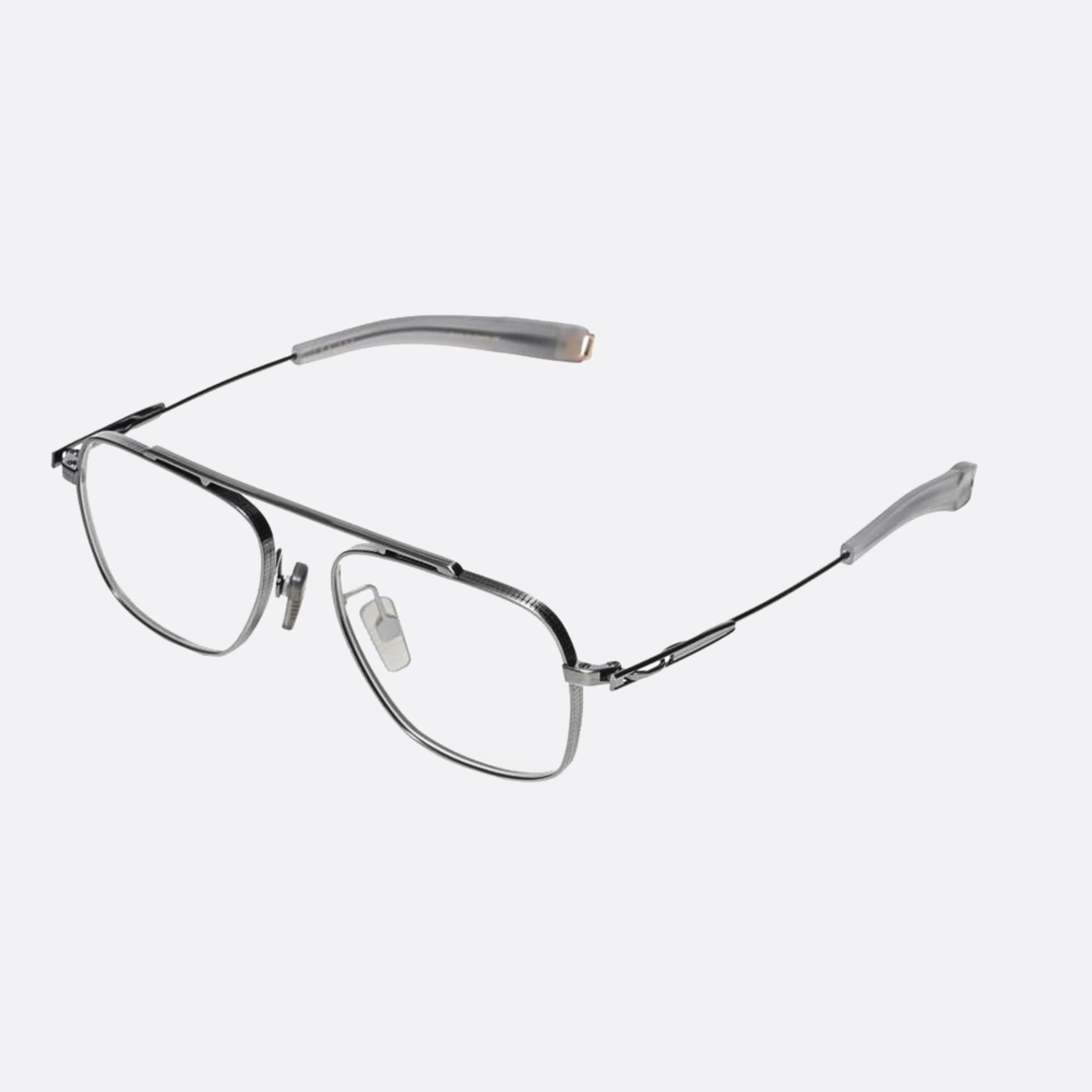 Dita 03mm Lancier Lsa Silver Geometric Unisex Eyeglasses - Side View