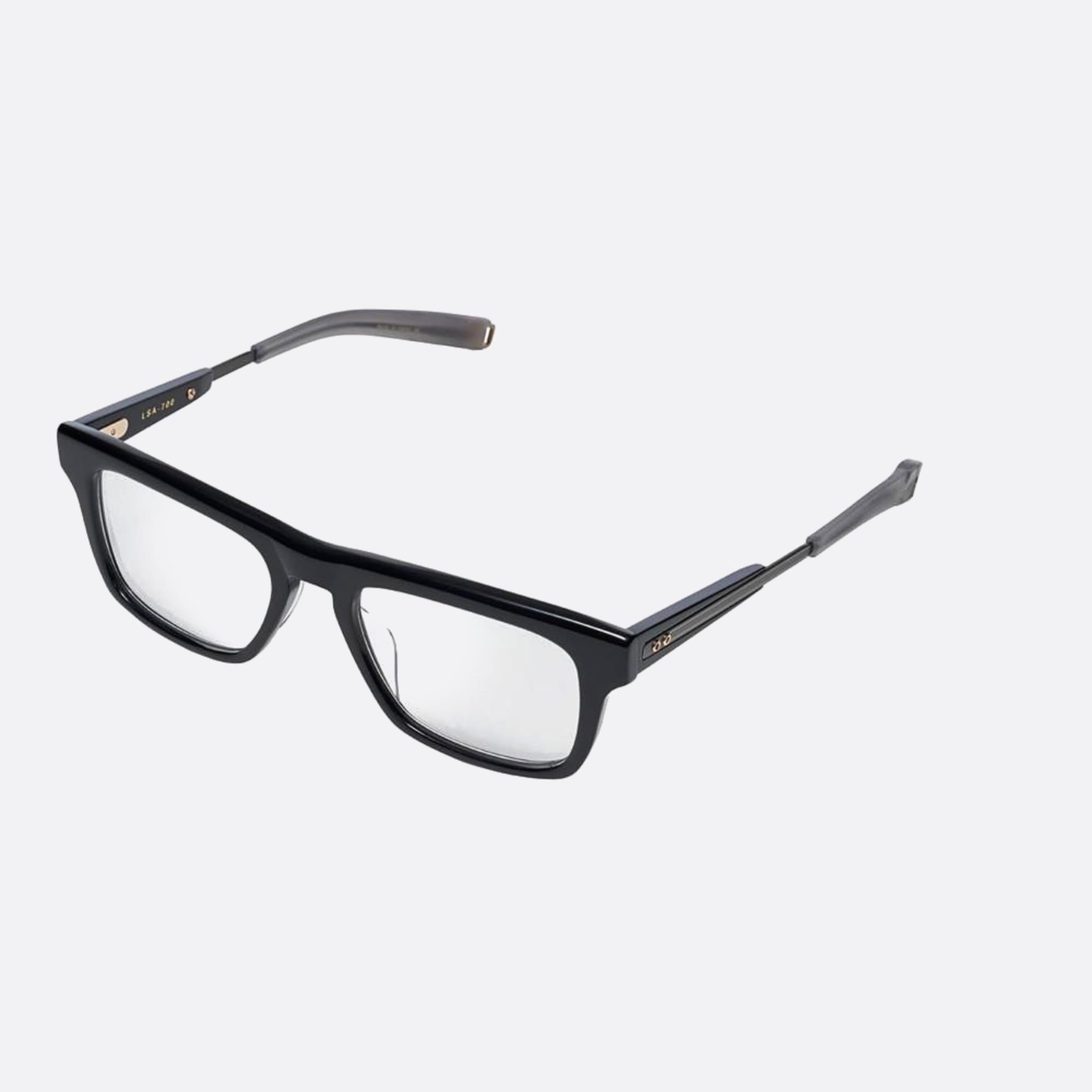 Dita 01mm Lancier Lsa Black Geometric Unisex Eyeglasses - Side View