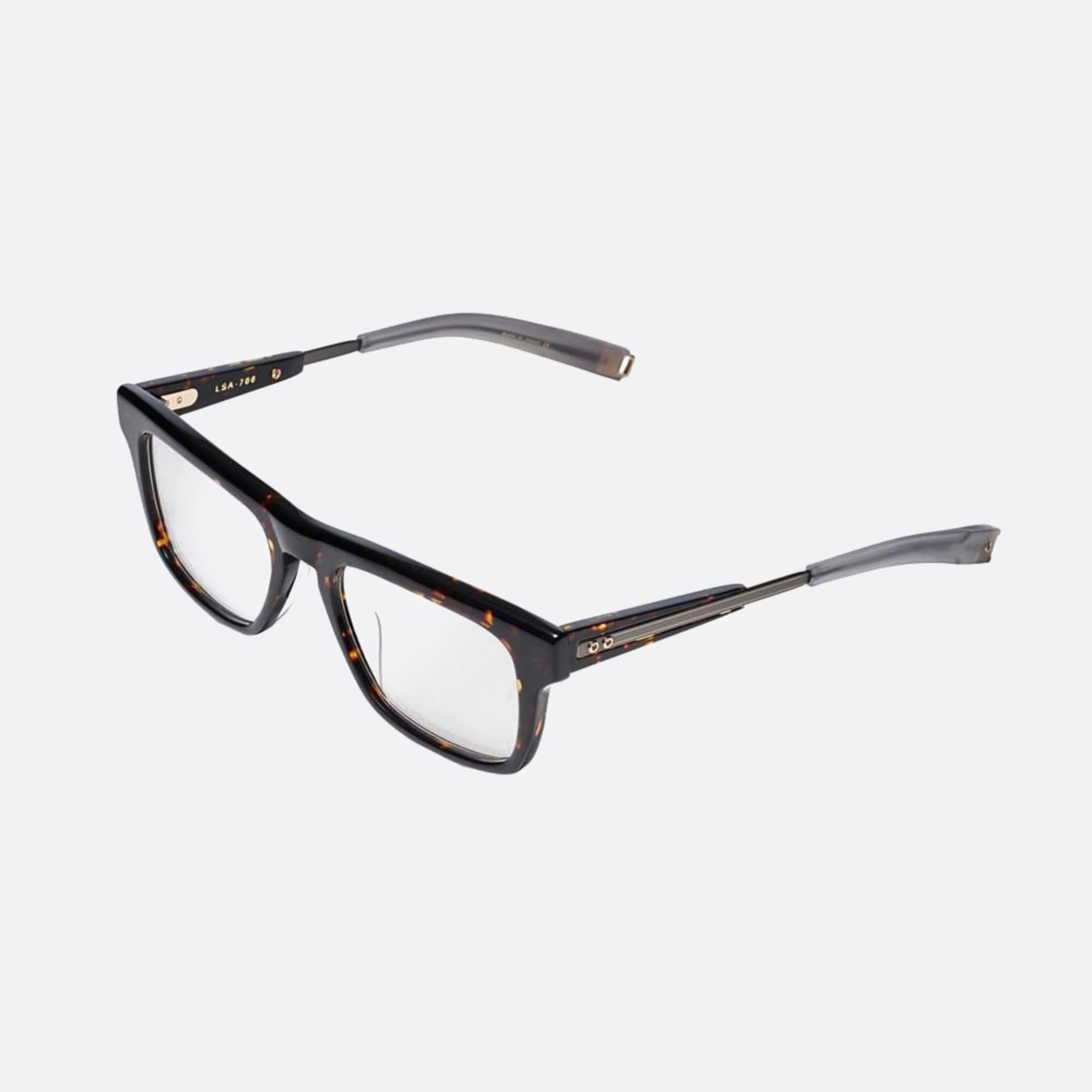 Dita 03mm Lancier Lsa Havana Geometric Unisex Eyeglasses - Side View