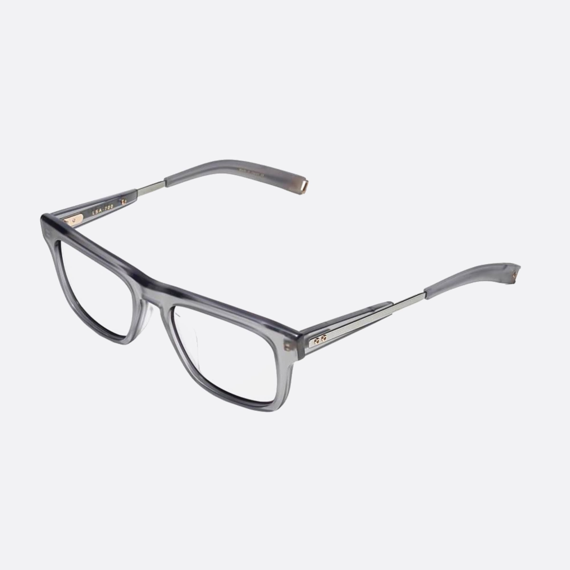 Dita 04mm Lancier Lsa Grey Geometric Unisex Eyeglasses - Side View