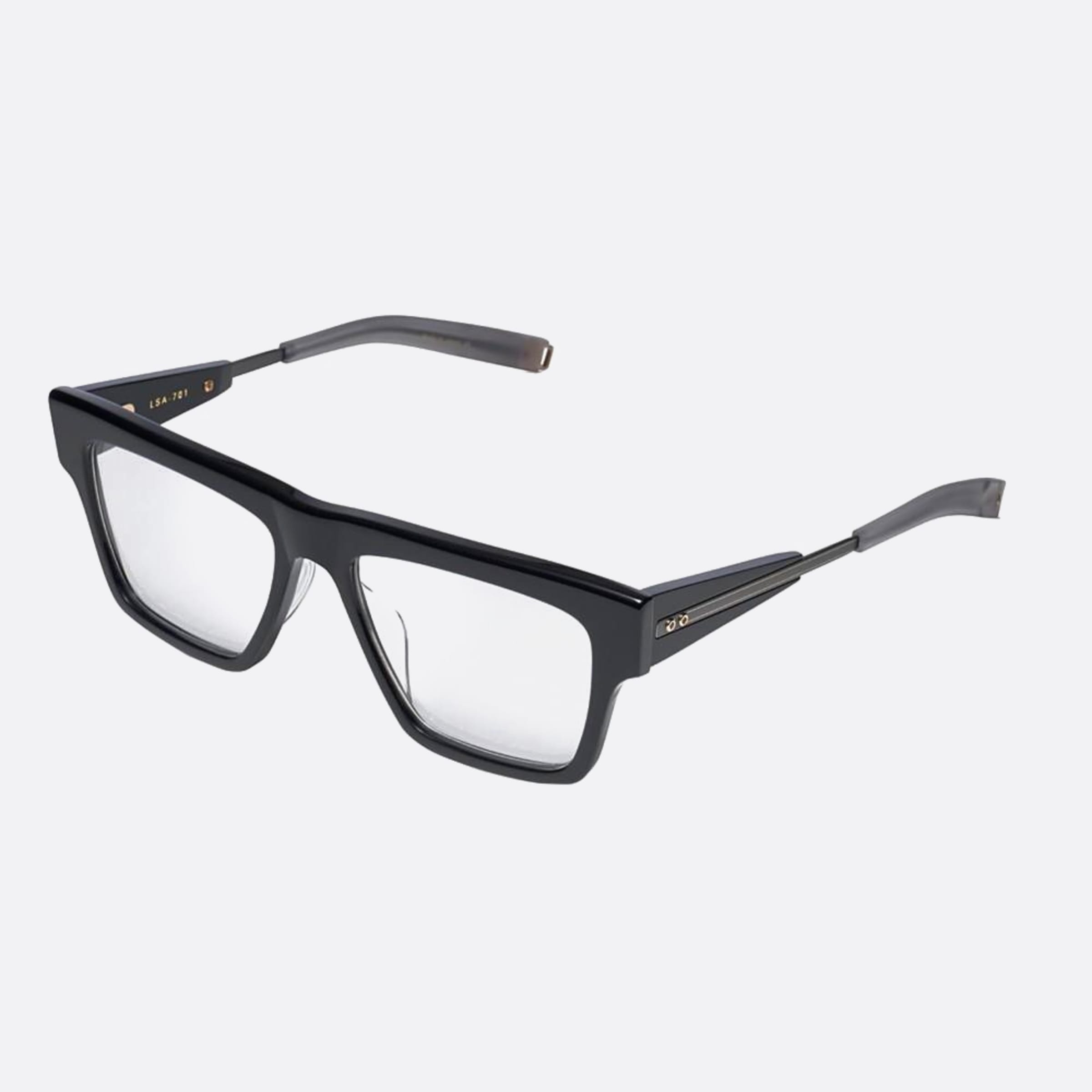 Dita 01mm Lancier Lsa Black Geometric Unisex Eyeglasses - Side View