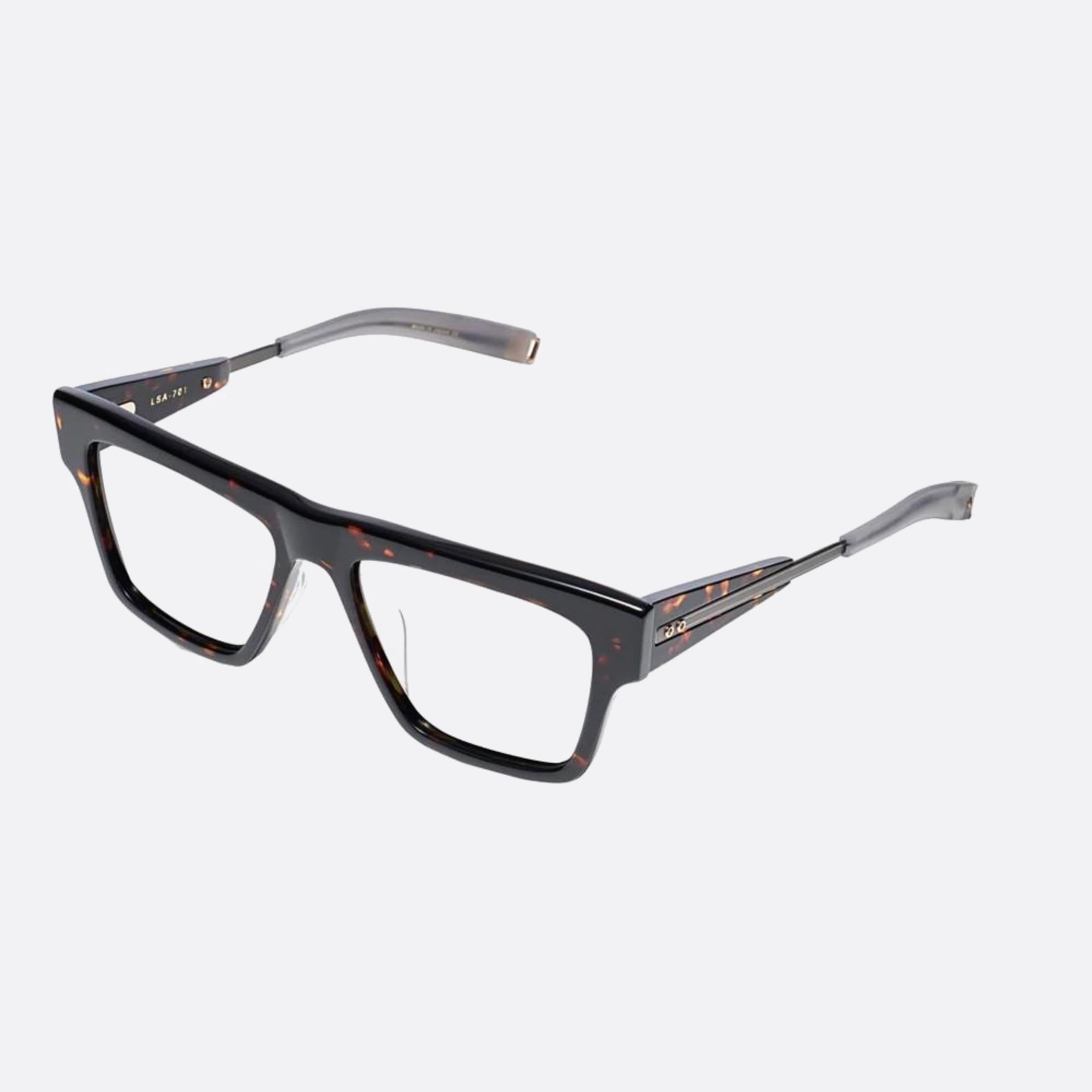 Dita 03mm Lancier Lsa Havana Geometric Unisex Eyeglasses - Side View