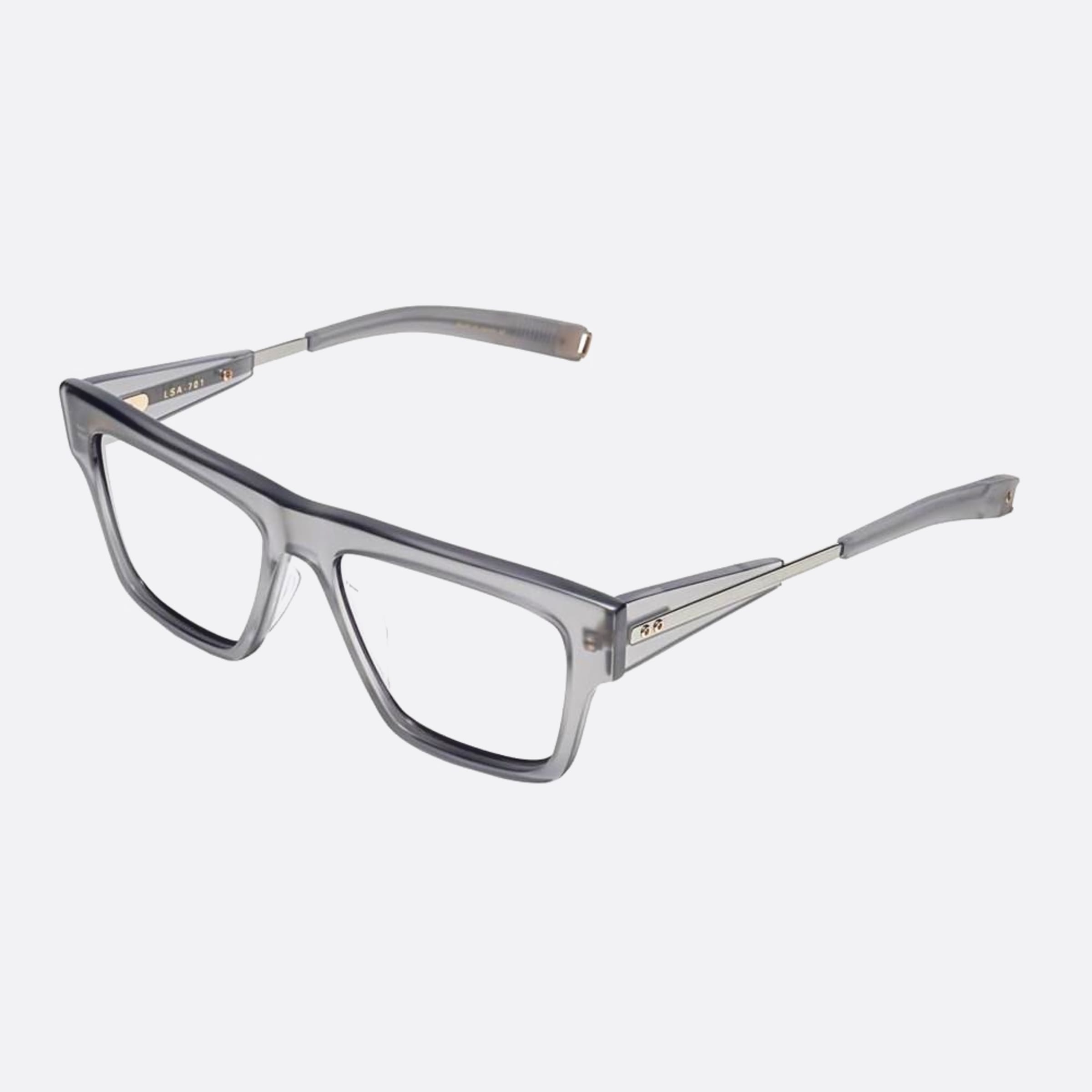 Dita 04mm Lancier Lsa Grey Geometric Unisex Eyeglasses - Side View