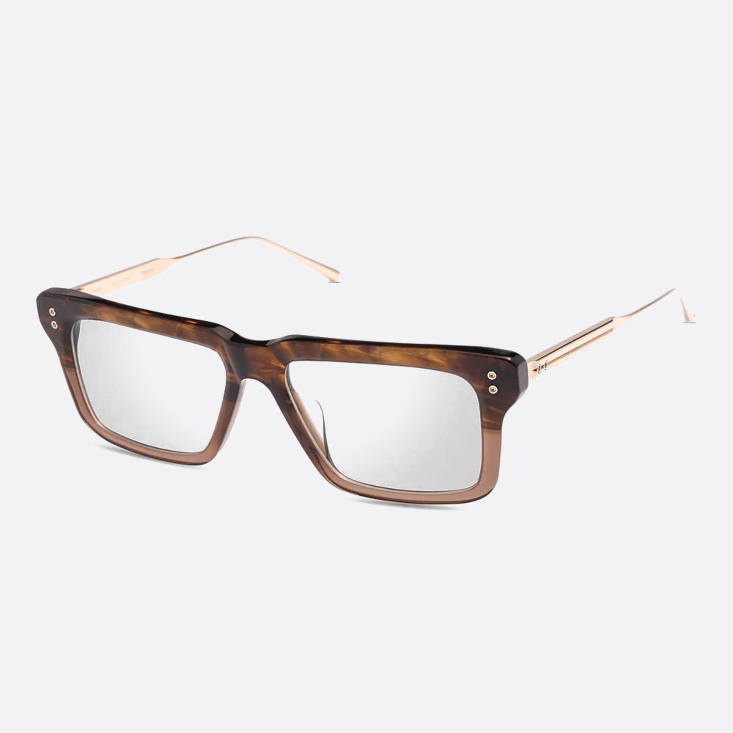 Dita 02mm Lataro Dtx461 Brown Squared Unisex Eyeglasses - Side View