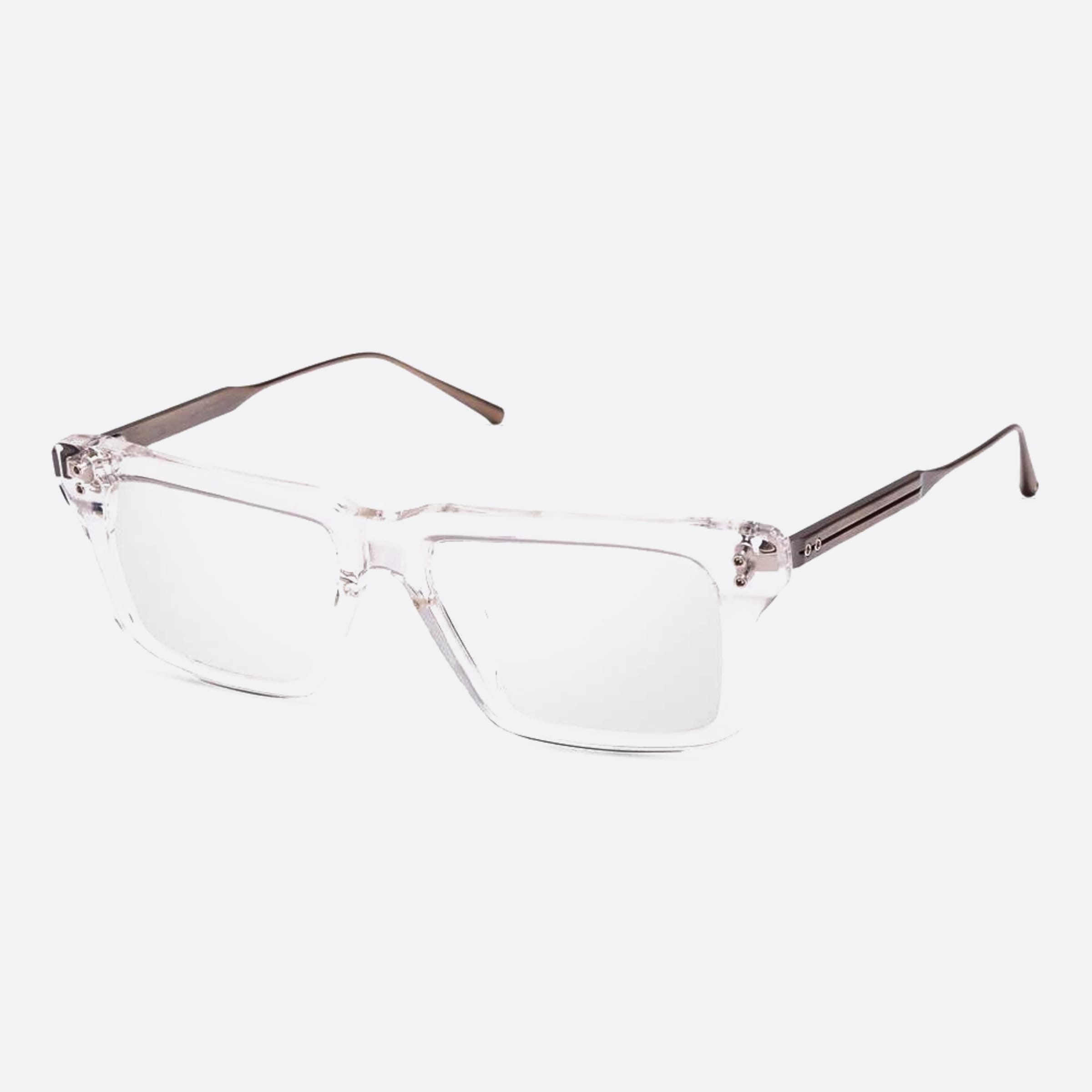 Dita 03mm Lataro Dtx461 Transparent Squared Unisex Eyeglasses - Side View