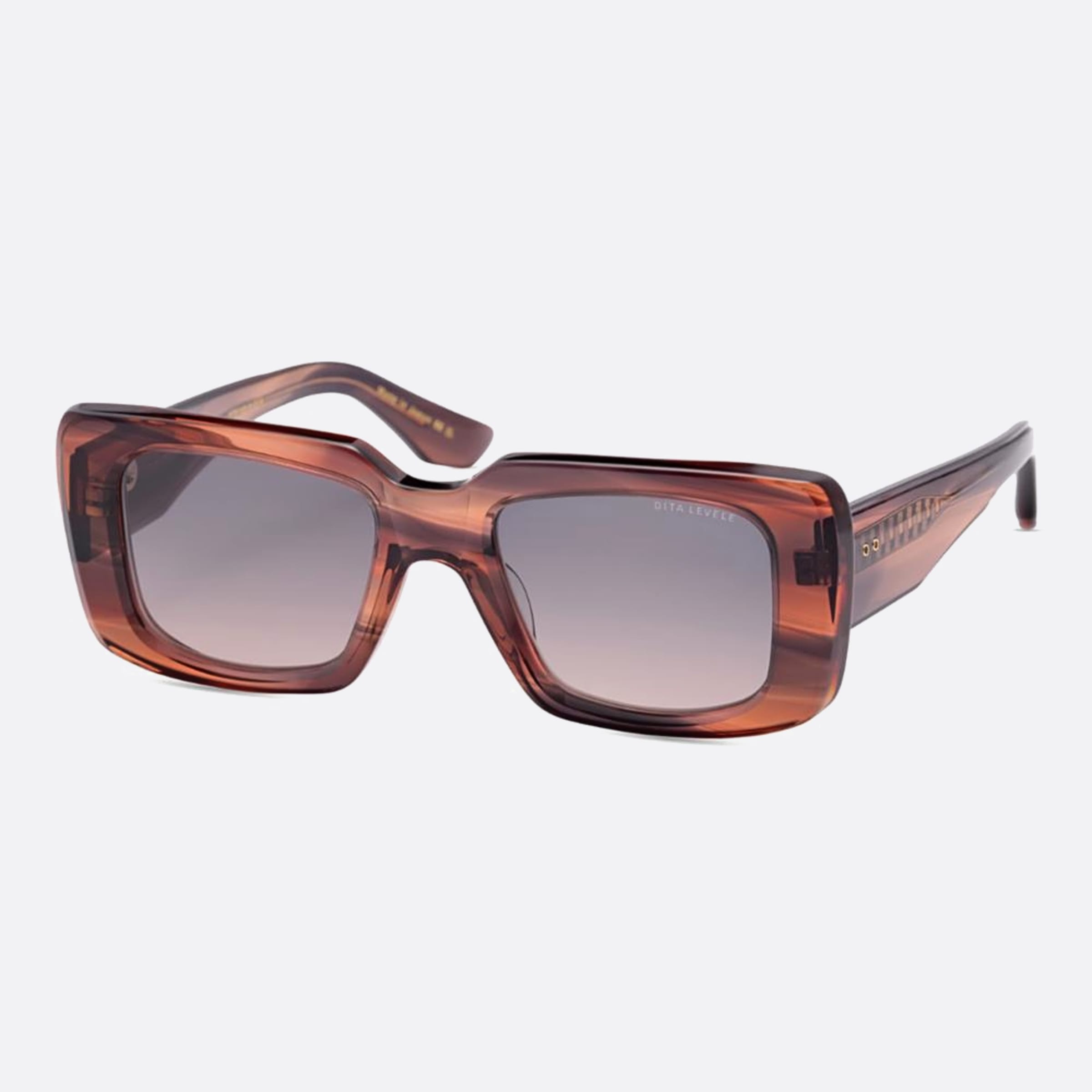 Dita 03mm Levele Dts739 Brown Squared Unisex Sunglasses - Side View