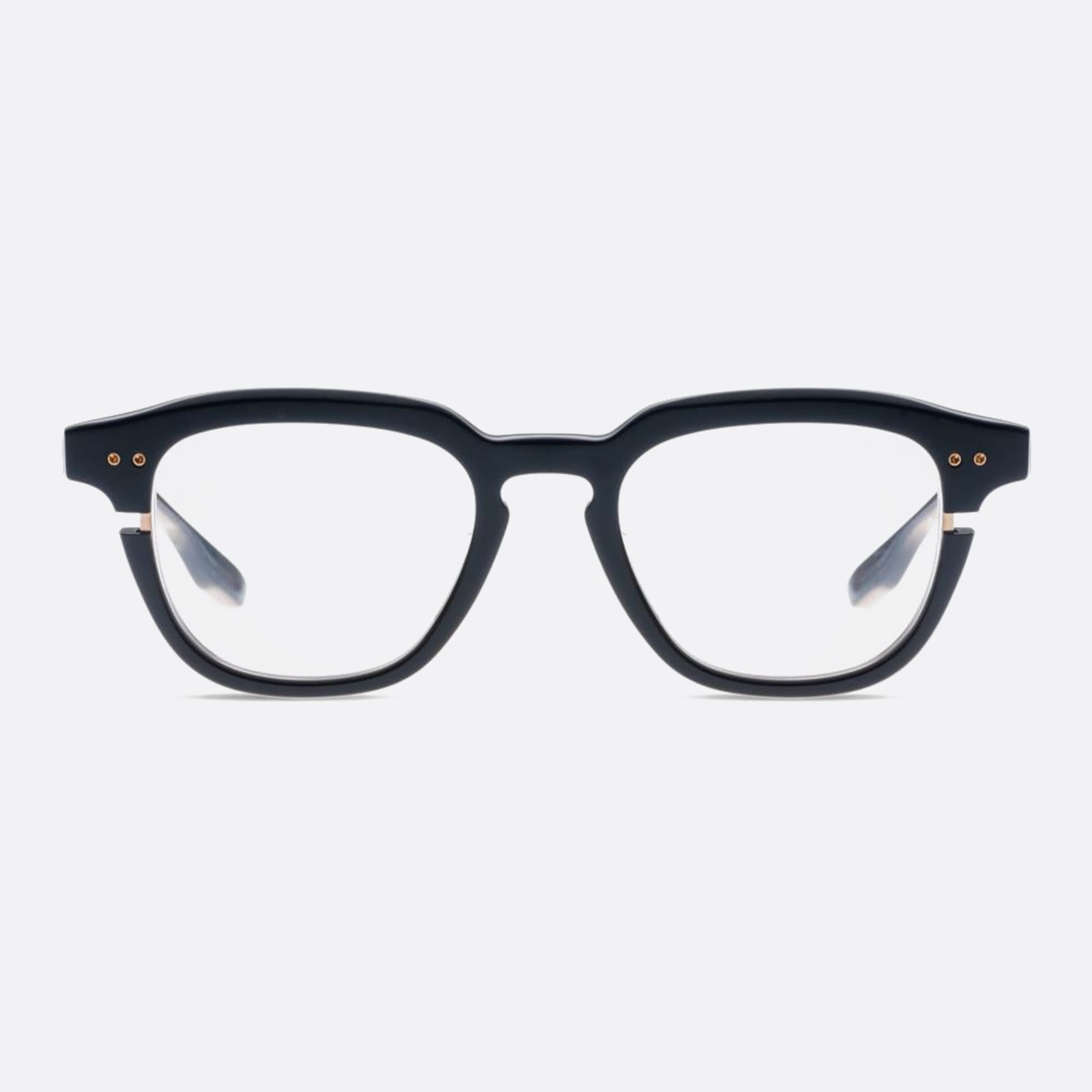 Dita 49mm Lineus Dtx702 Black Squared Unisex Eyeglasses - Main View